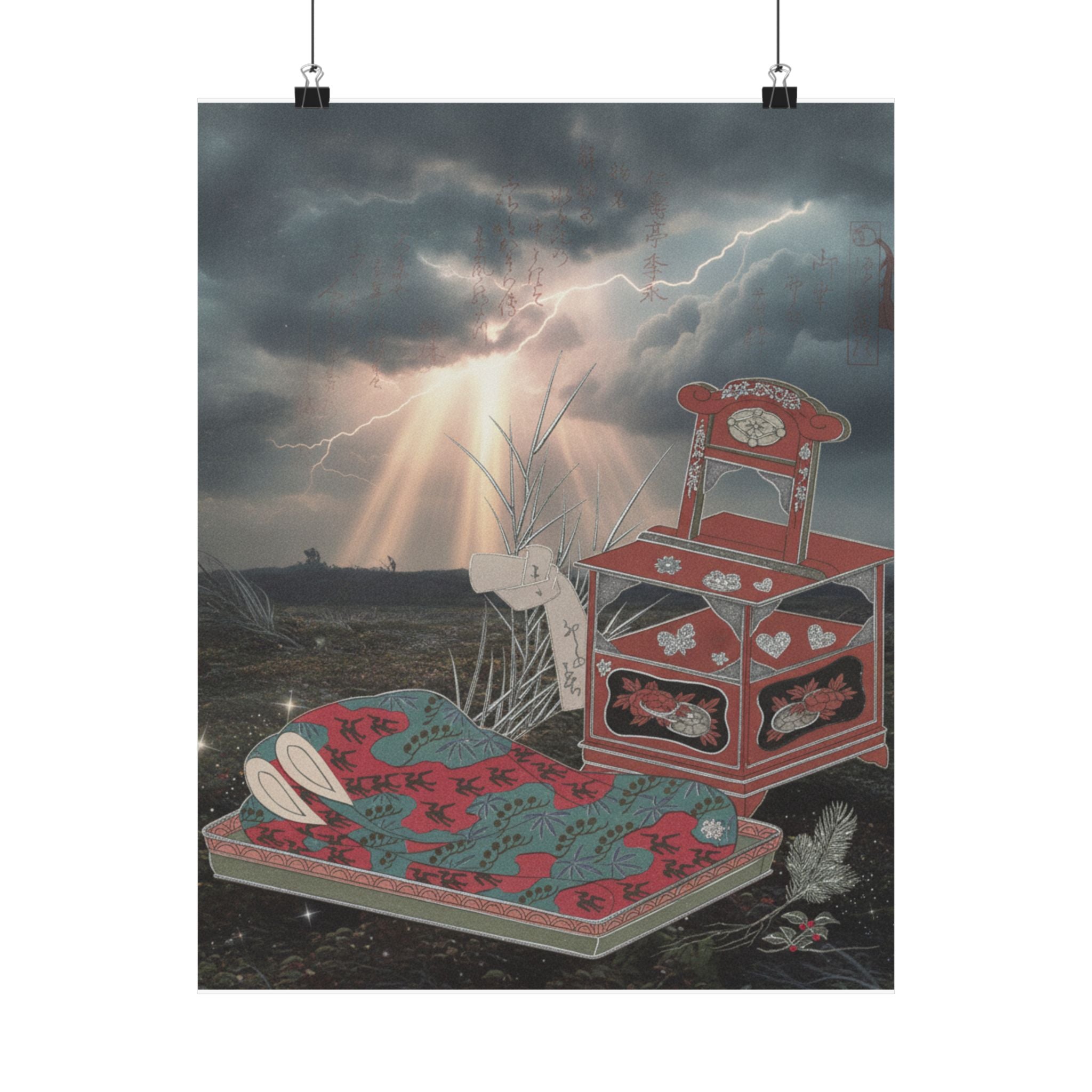 Dramatic Storm — Cabinet For The Toilet And Bed-Clothes — Matte Poster