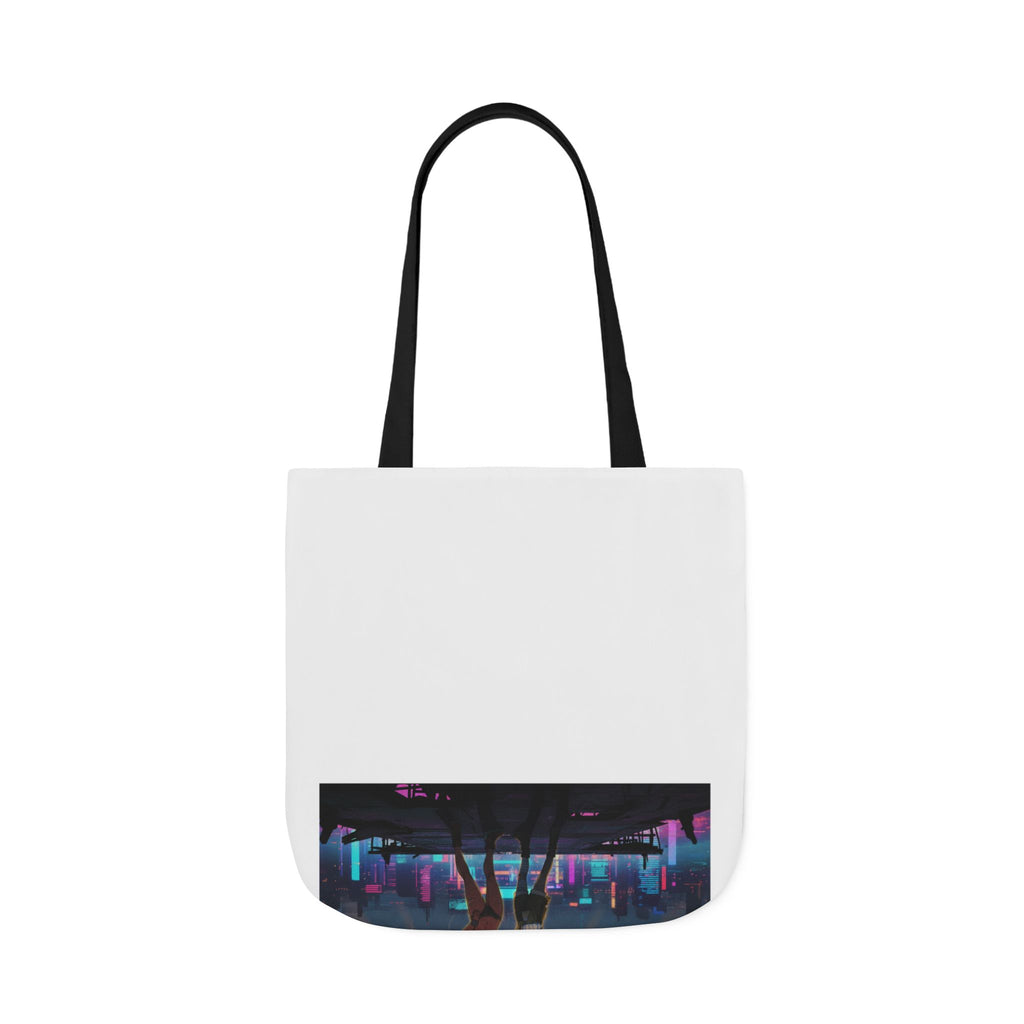 Anime Girls Under Lightning Storm Canvas Tote Bag