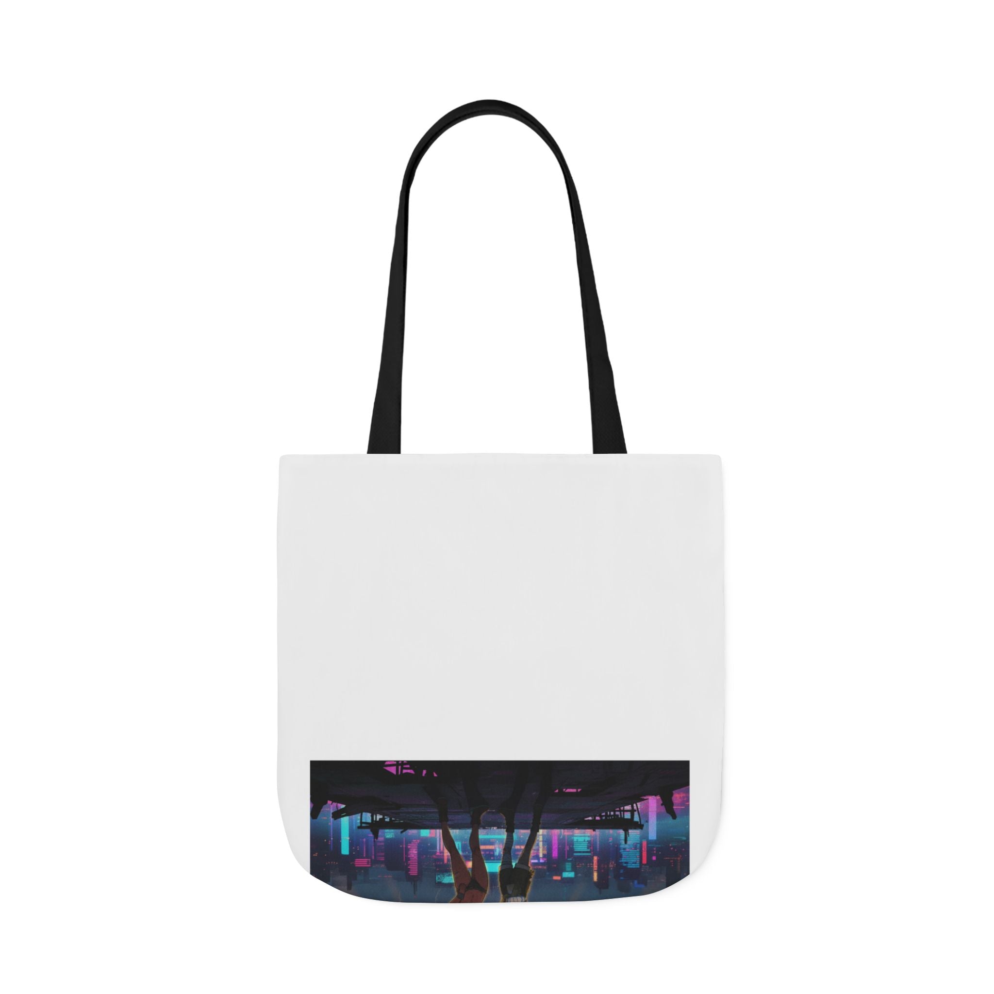 Anime Girls Under Lightning Storm Canvas Tote Bag