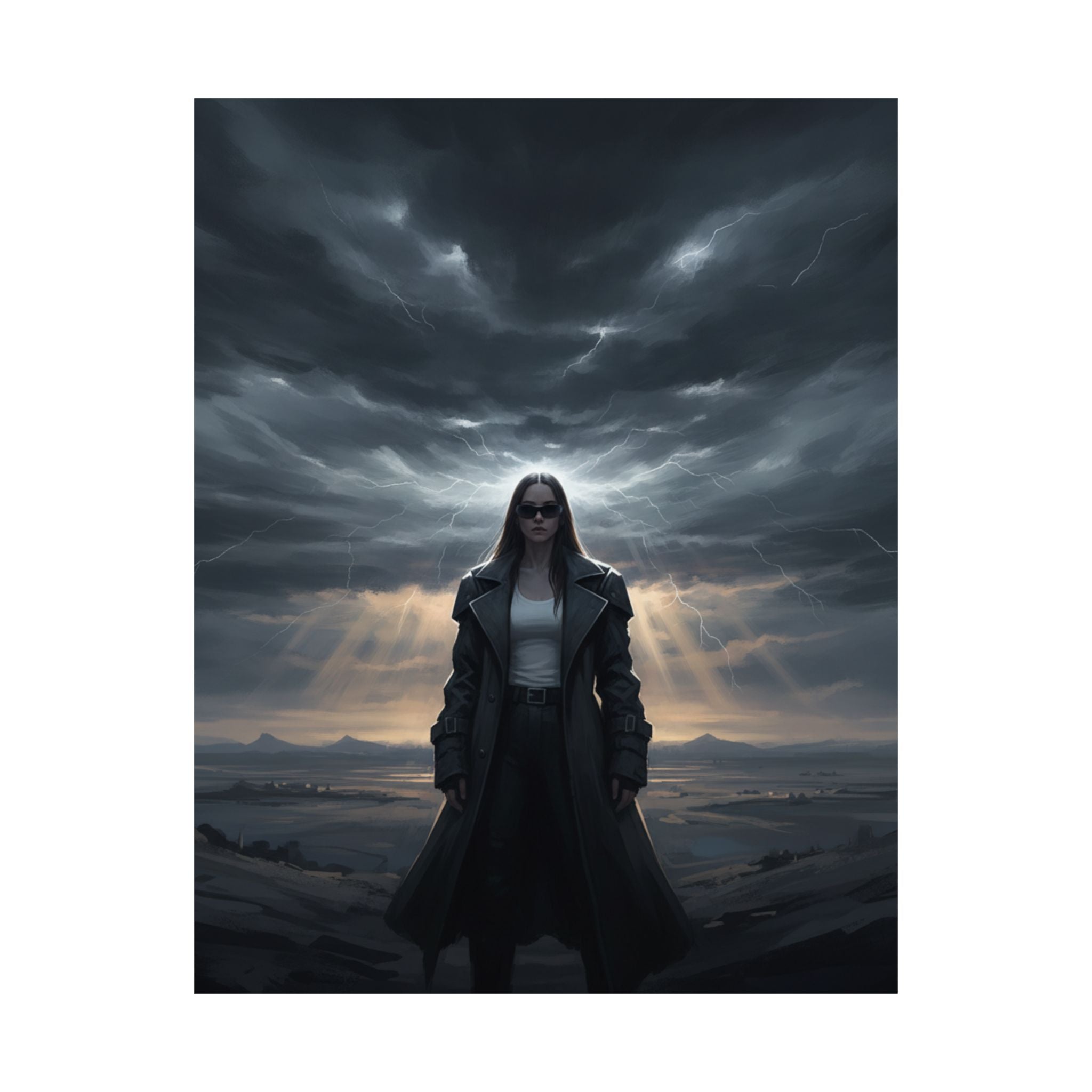Dramatic Storm — Person — Matte Poster