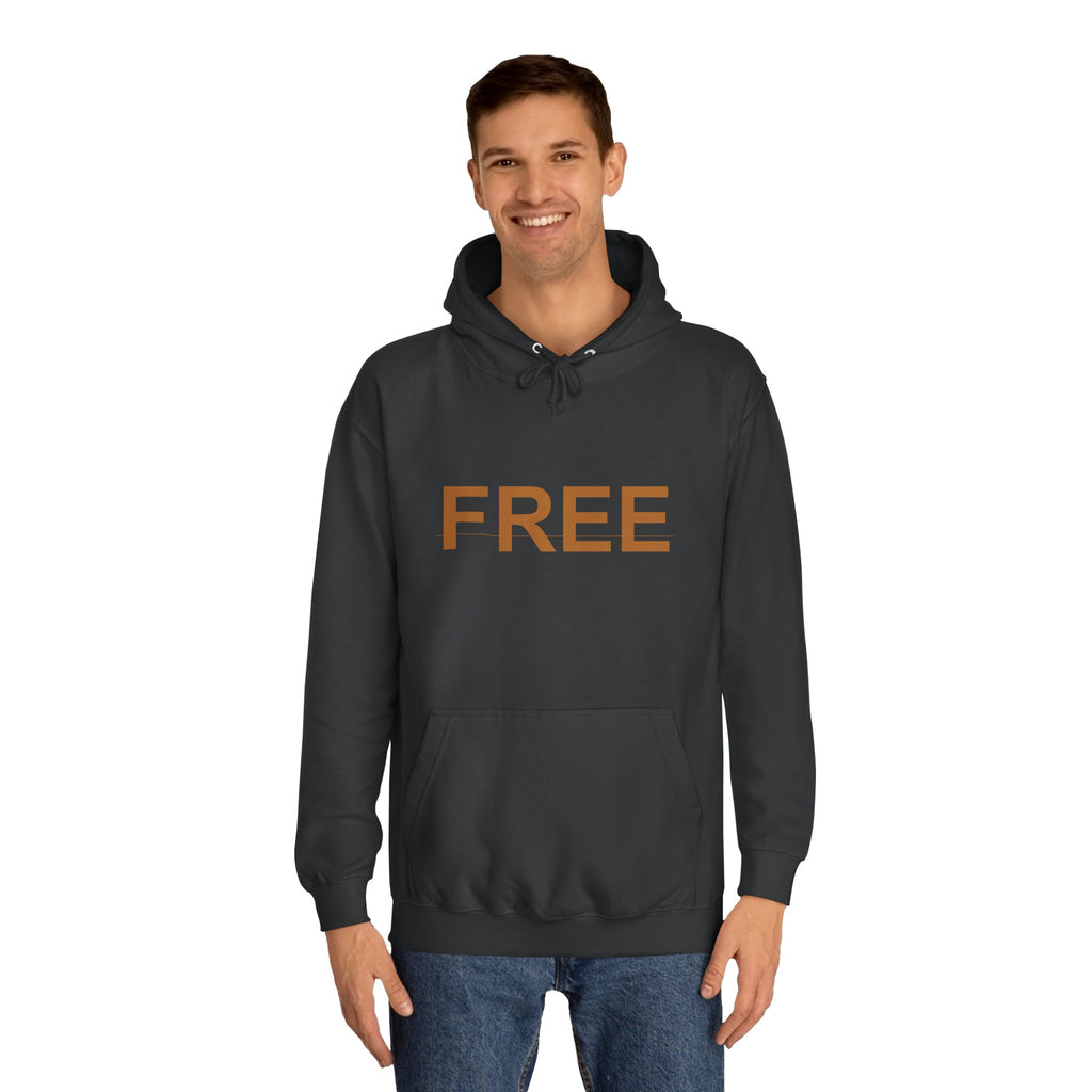 FREE Minimal Rust Lettering Statement Pullover Hoodie