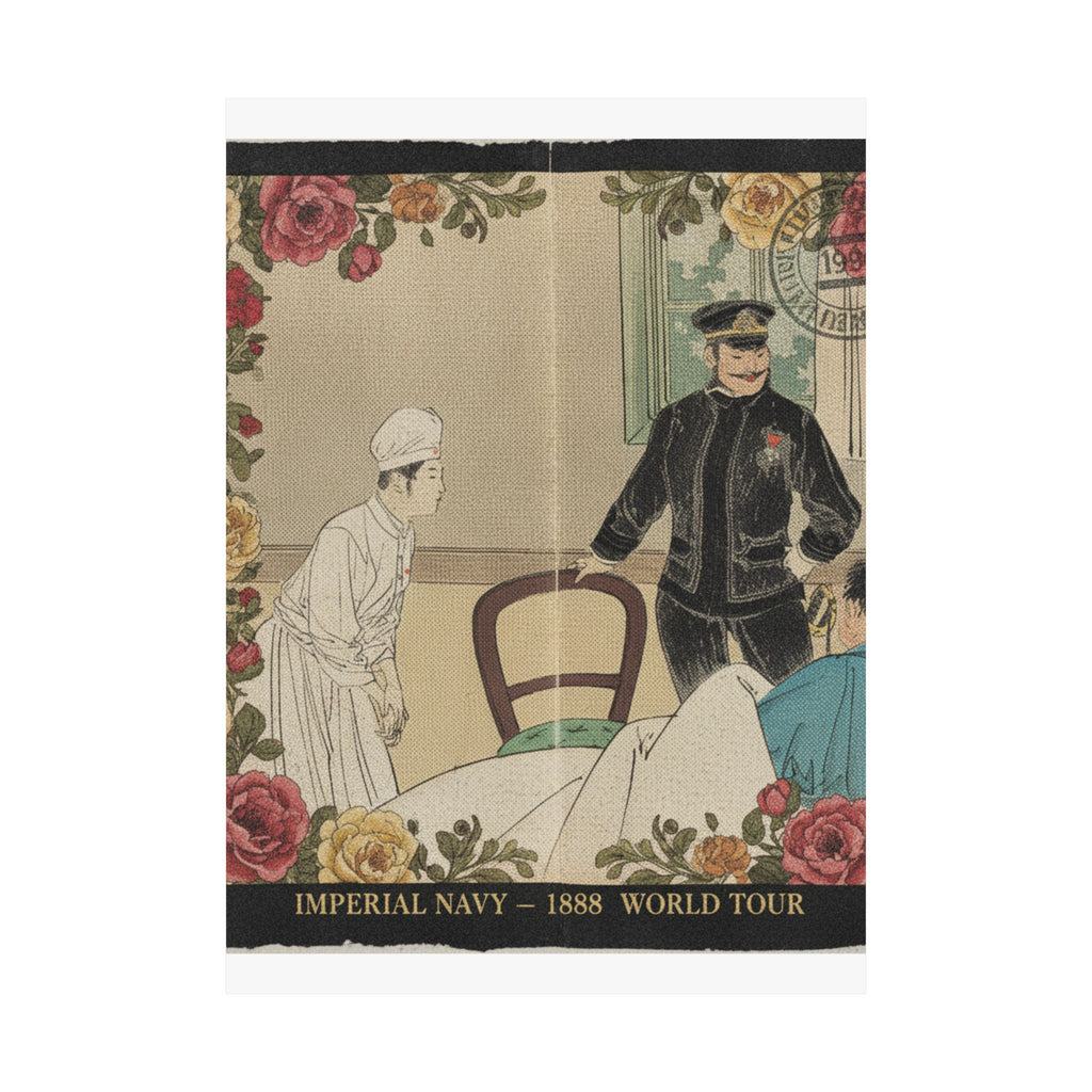 Vintage Bootleg — The Torpedo Officer (Suirai Shikan), Frontispiece Illustration From The Literary — Matte Poster