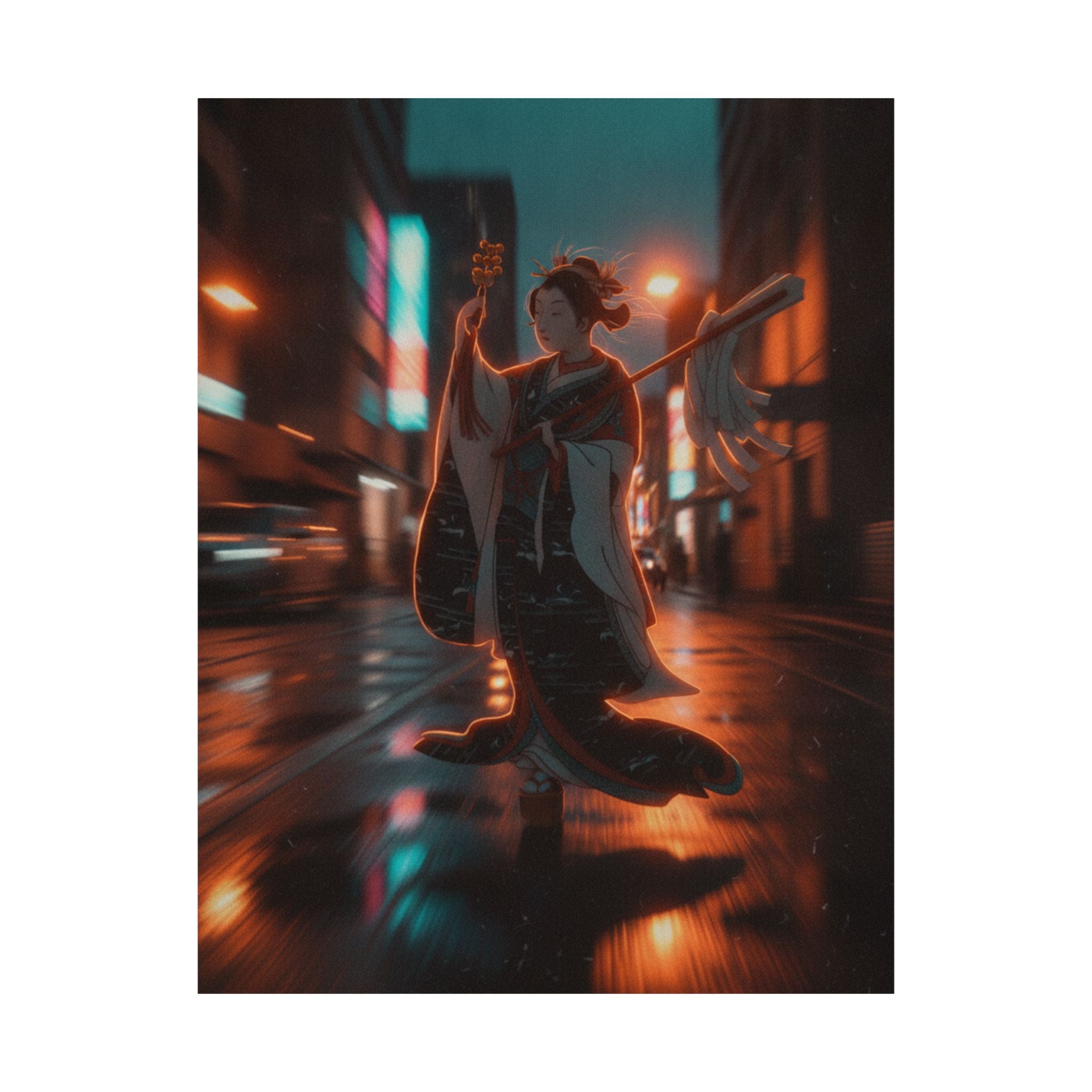 Fast Furious — Girl On Balcony Above Stone Stairway — Matte Poster
