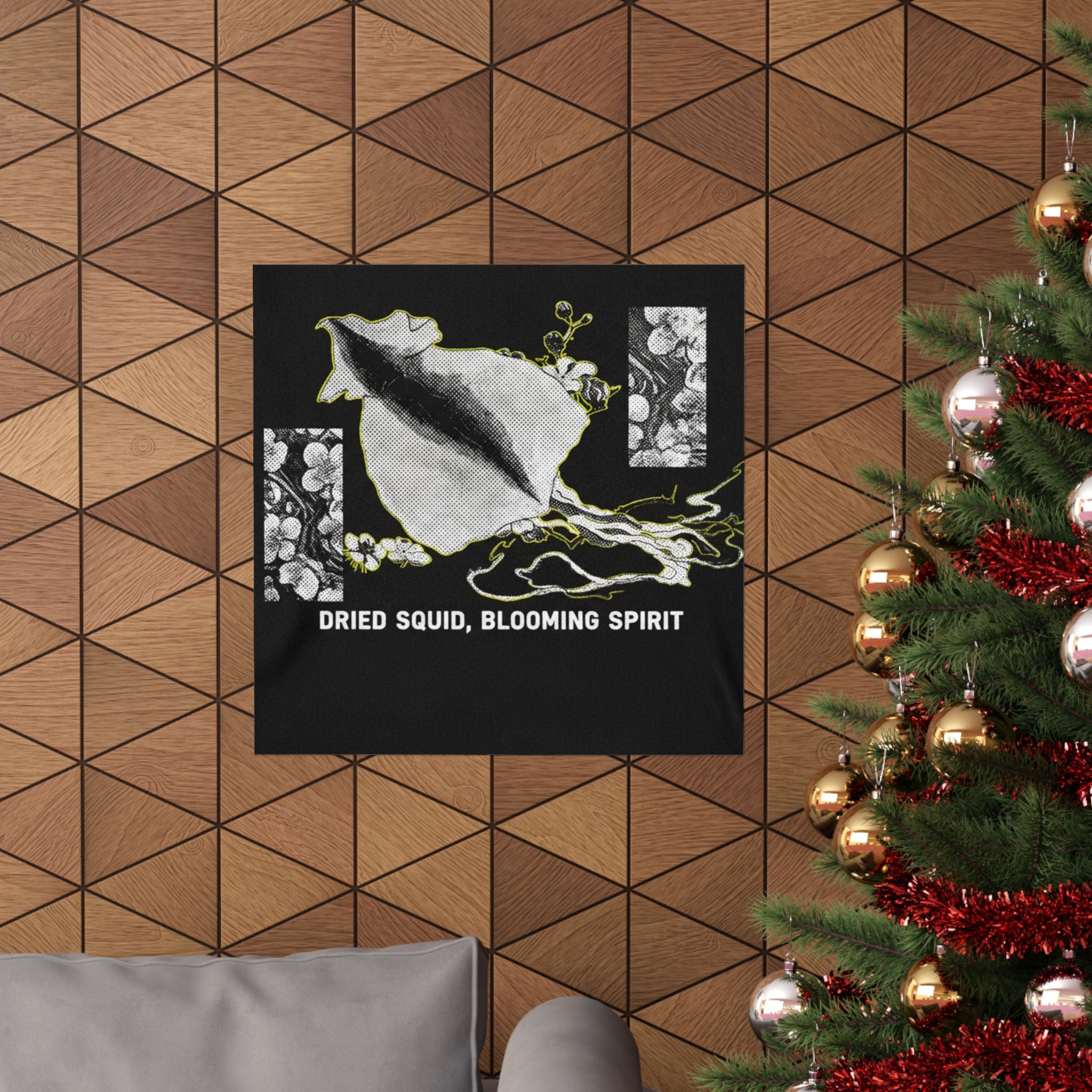 Streetwear Collage — Dried Cuttle-Fish And Plum Blossoms — Matte Poster