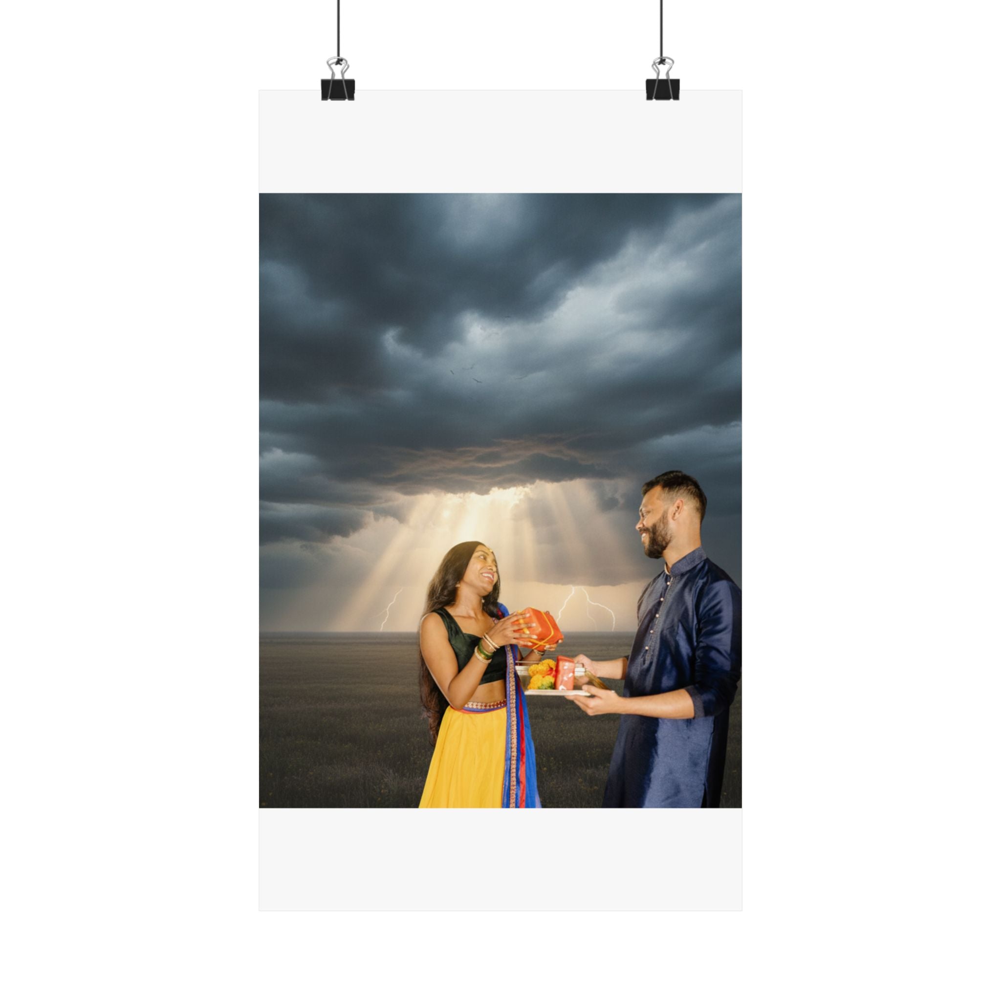Dramatic Storm — Person — Matte Poster