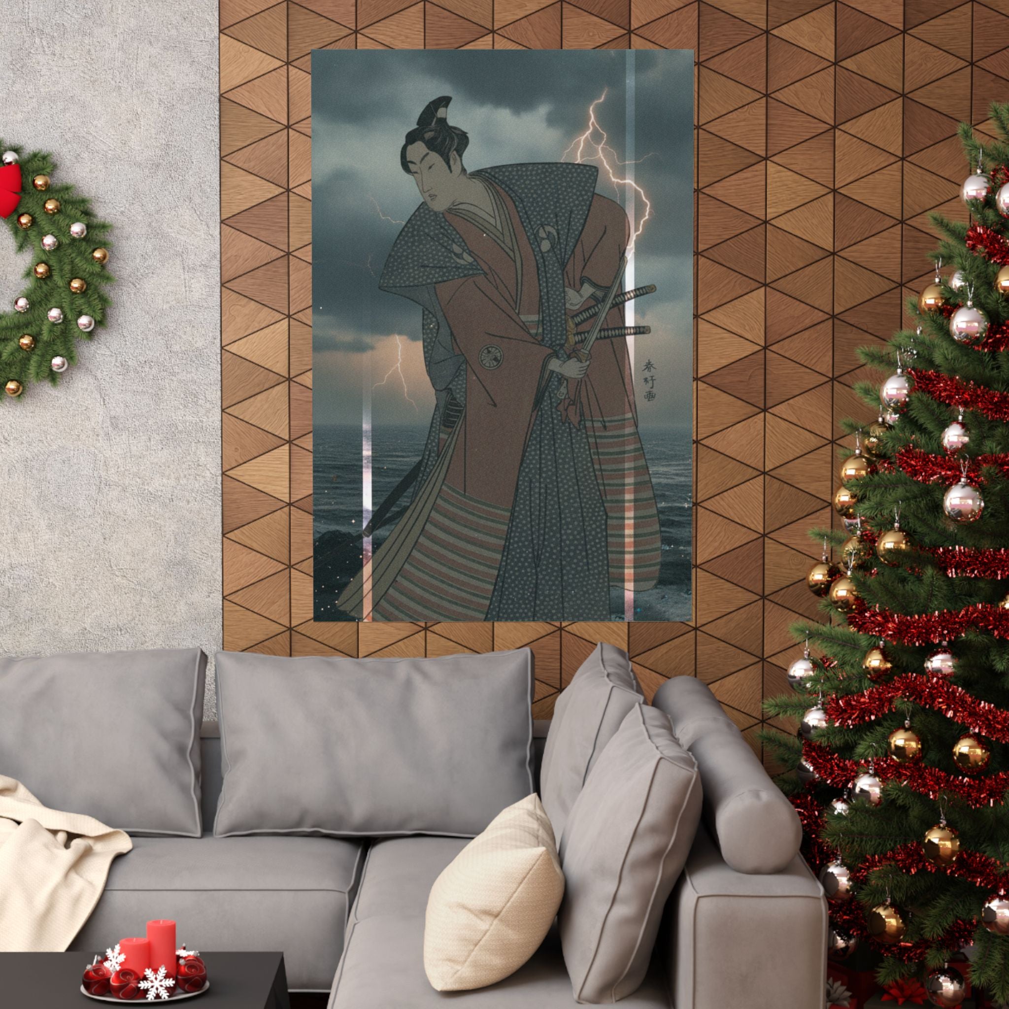 Dramatic Storm — The Third Segawa Kikunojo In The Role Of Oboshi Rikiya — Matte Poster