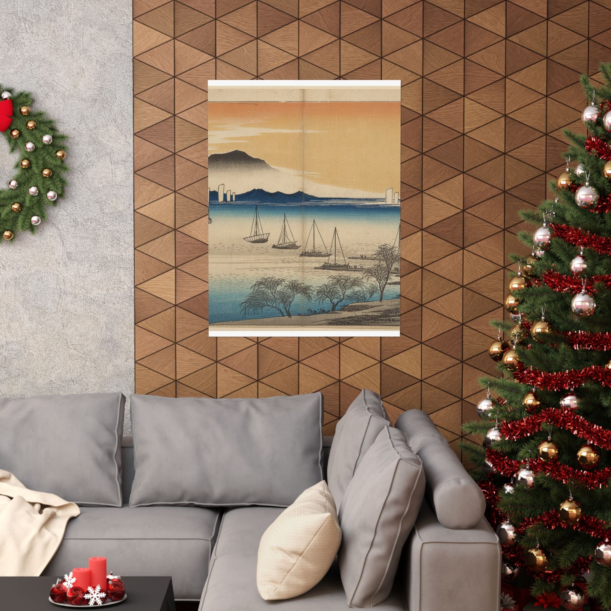 Affirmation — Sailing Boats Returning To Yabase, Lake Biwa — Matte Poster