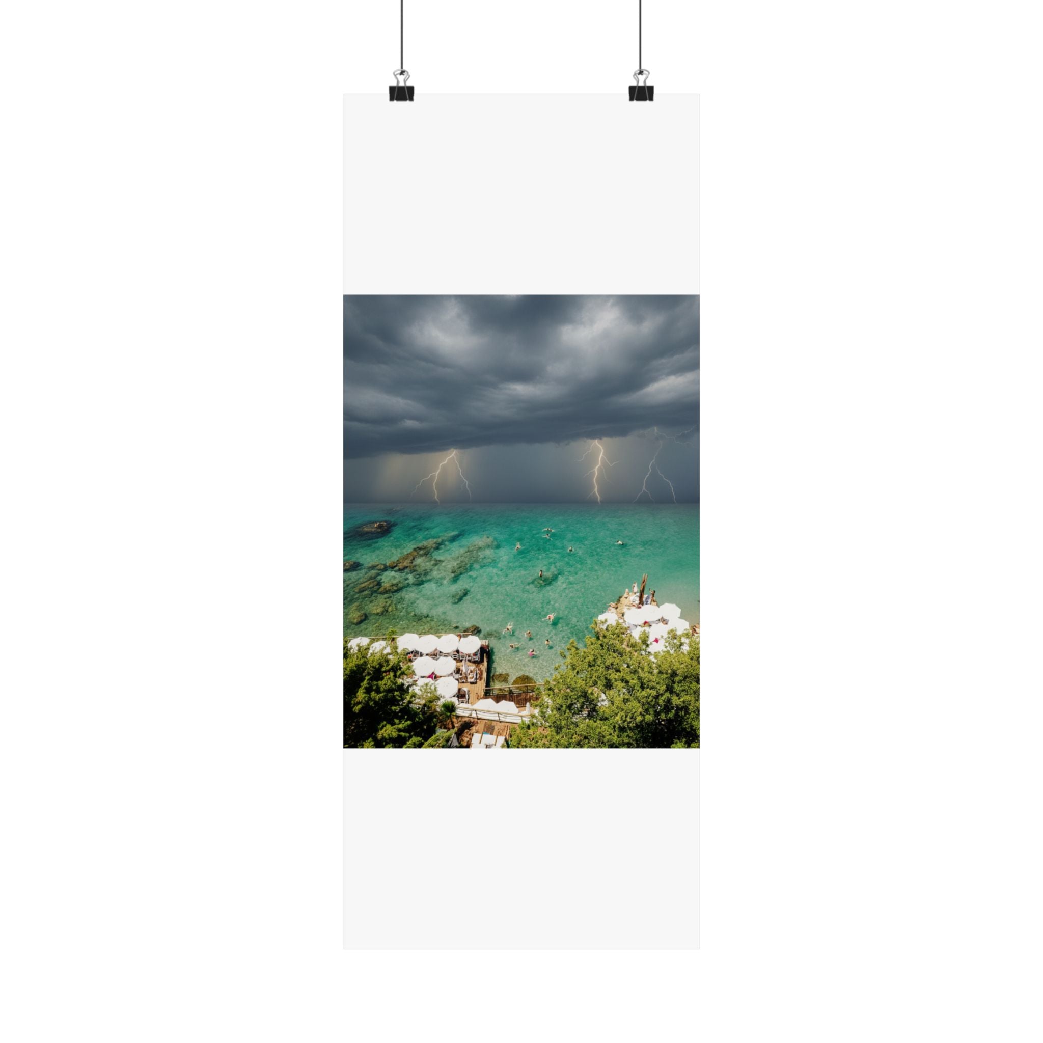 Dramatic Storm — Beach — Matte Poster