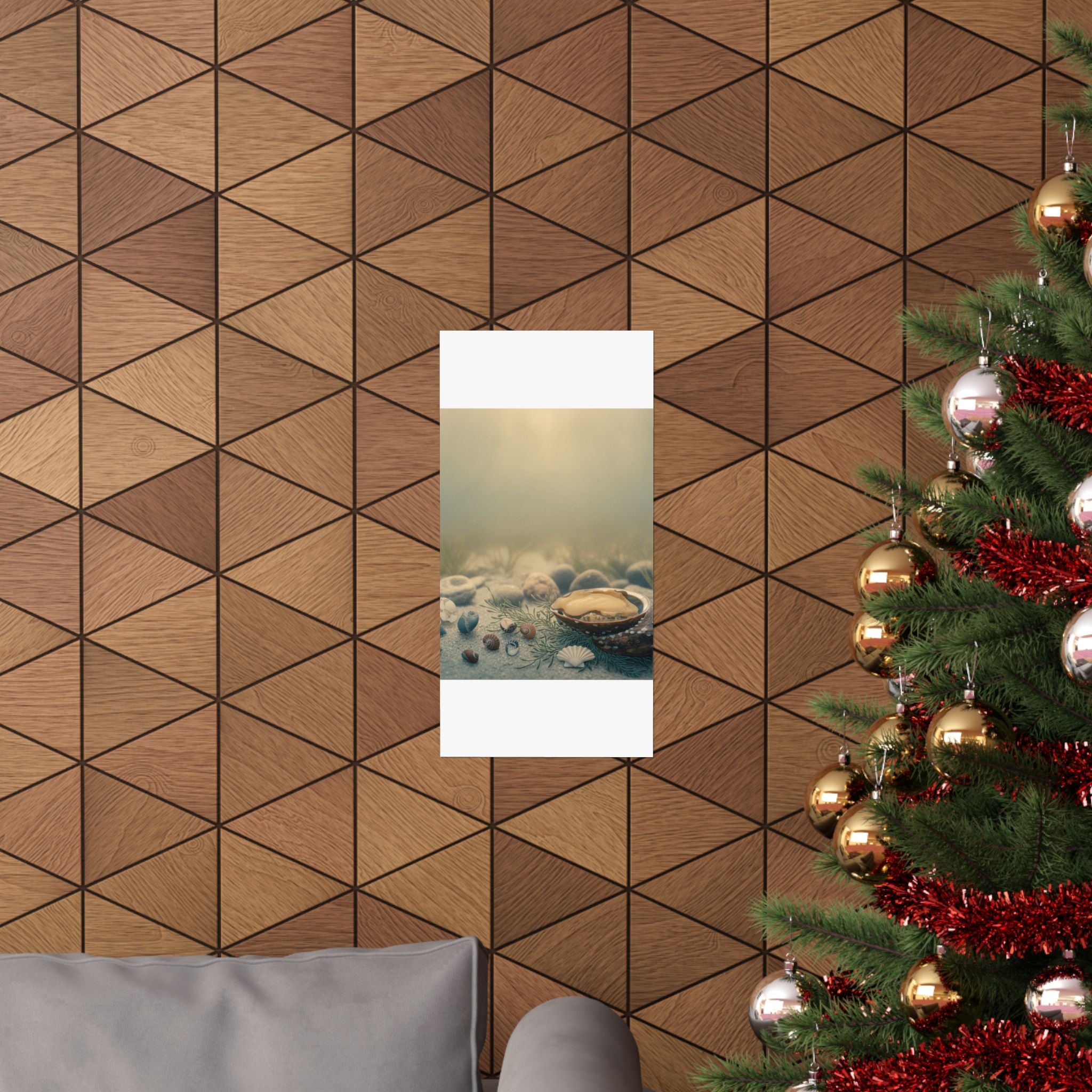 Scenic Nature — Shells Under Water — Matte Poster