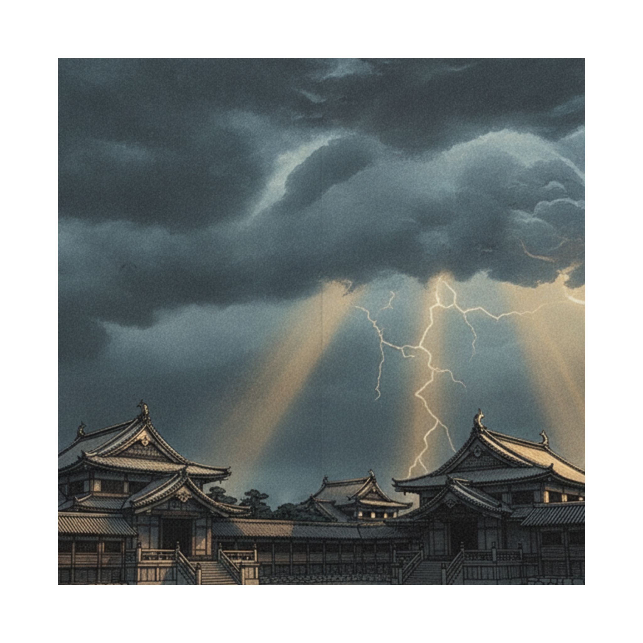 Dramatic Storm — The Inner Palace Of Chiyoda (Chiyoda No Ōoku) — Matte Poster