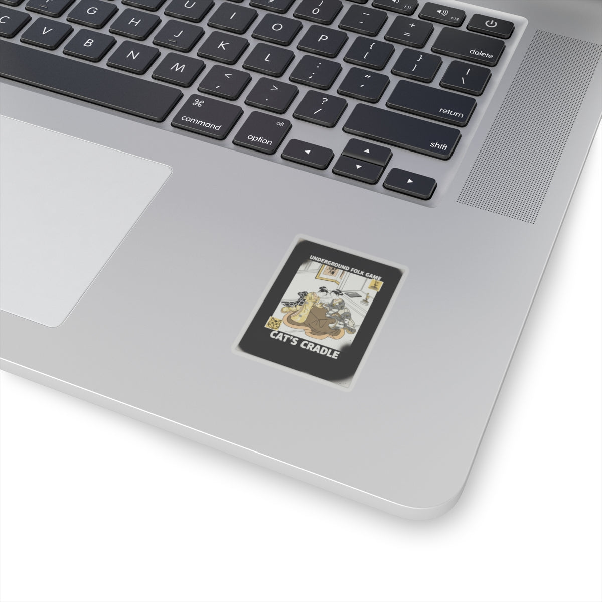 Streetwear Collage — Two Young Women Seated By A Kotatsu Playing Cat'S Cradle — Kiss-Cut Sticker