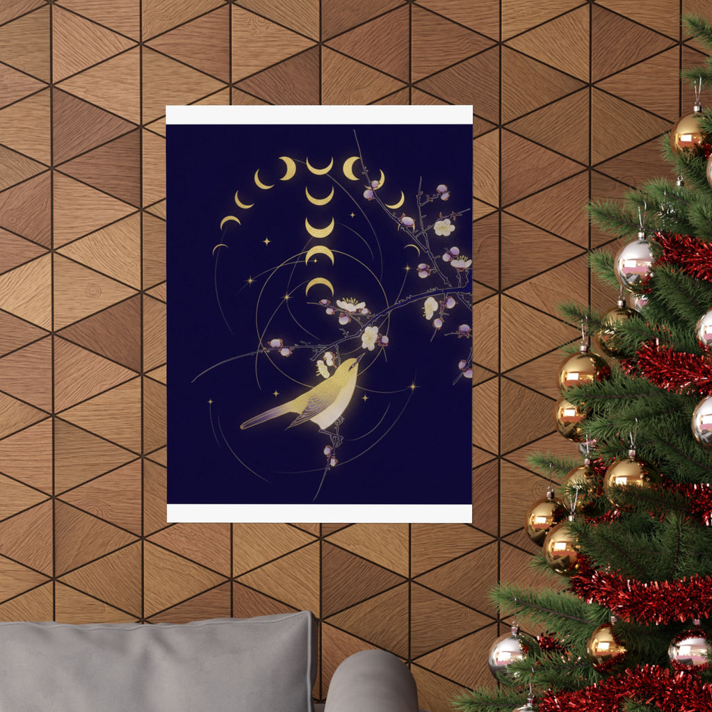 Celestial — New Moon; Nightingale On A Plum Branch — Matte Poster