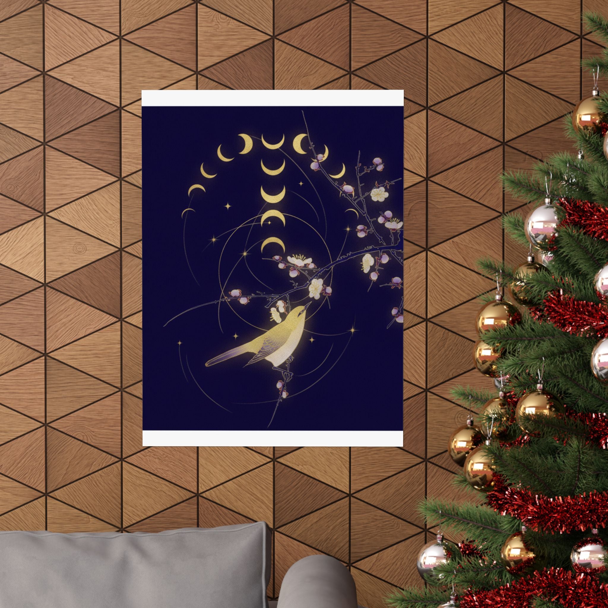 Celestial — New Moon; Nightingale On A Plum Branch — Matte Poster