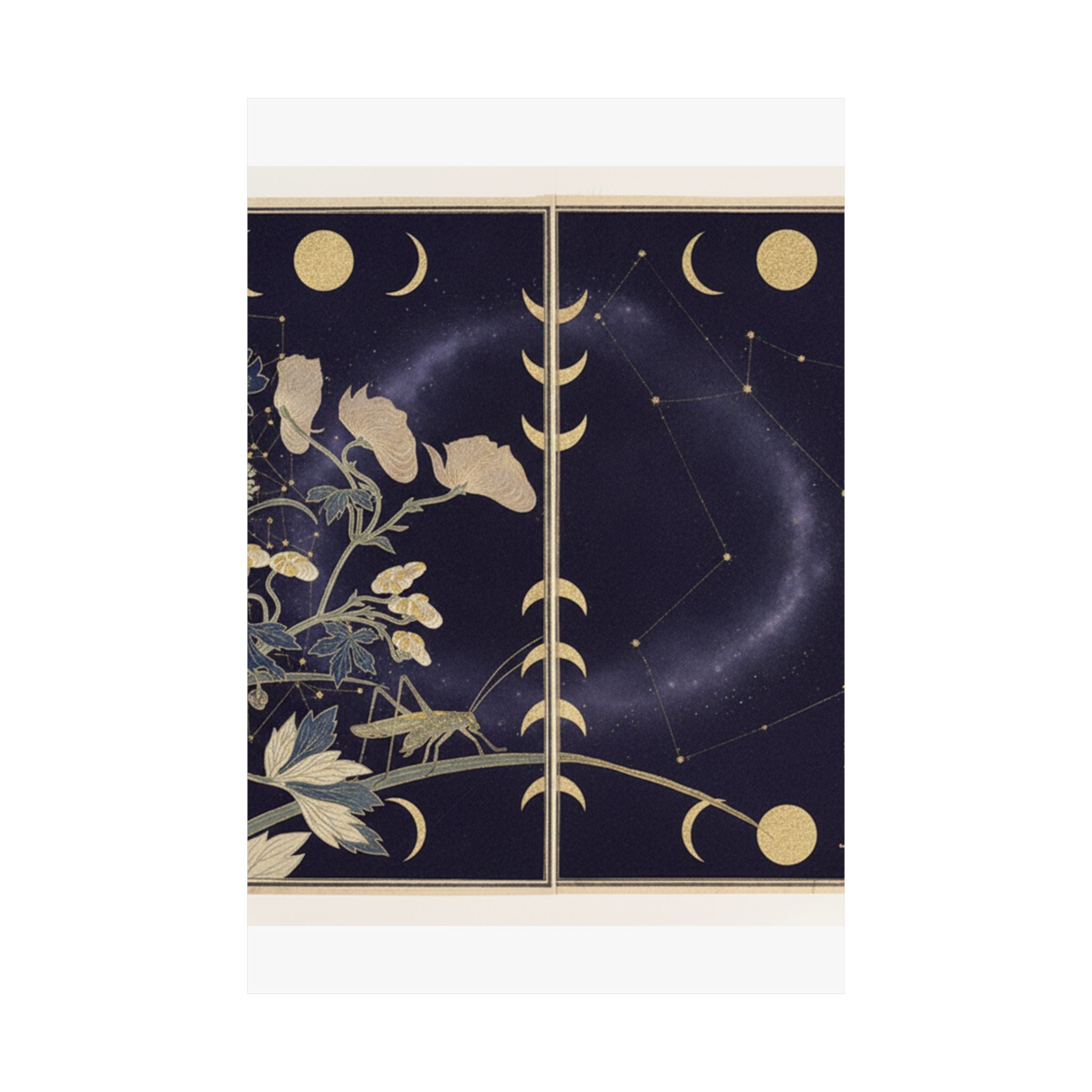 Celestial — Katydid (Umaoi-Mushi); Centipede, (Mukade), From The Picture Book Of Crawling Cr — Matte Poster