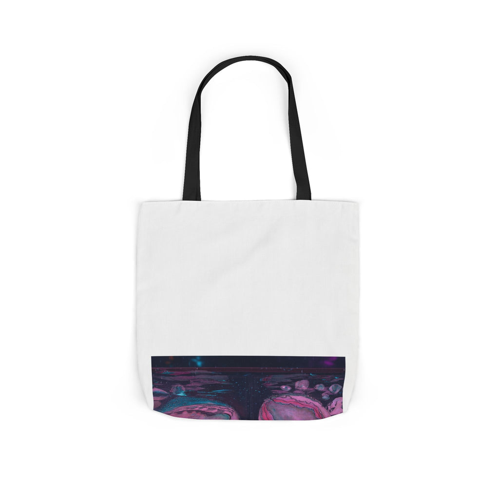 Neon Night Glow Agate Abstract Photo Canvas Tote Bag