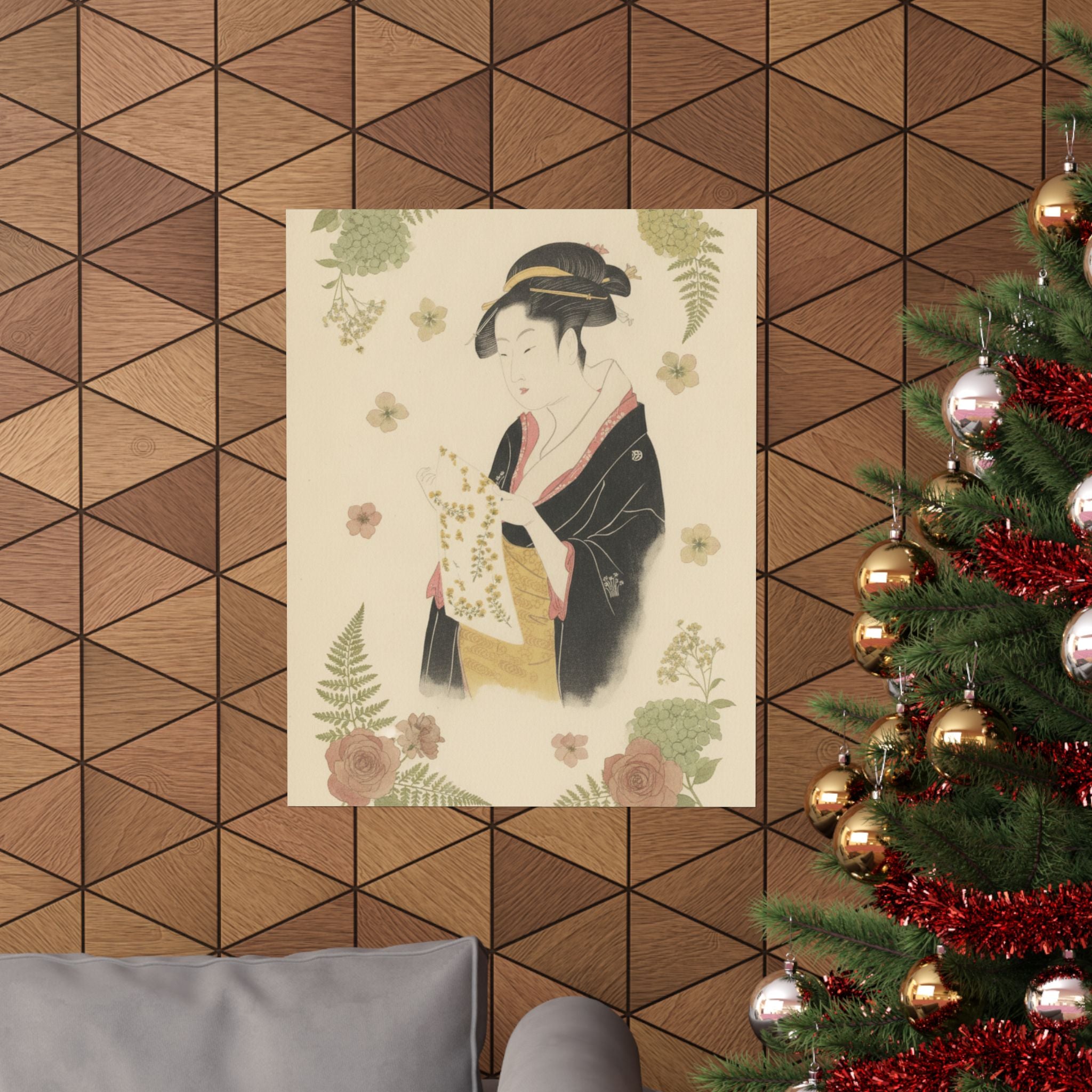 Botanical — The Lady Tomimoto Toyohina Reading A Letter — Matte Poster