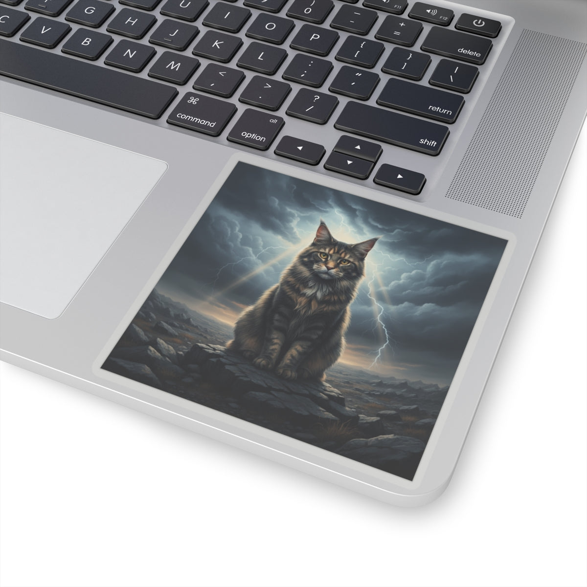 Dramatic Storm — Cat — Kiss-Cut Sticker