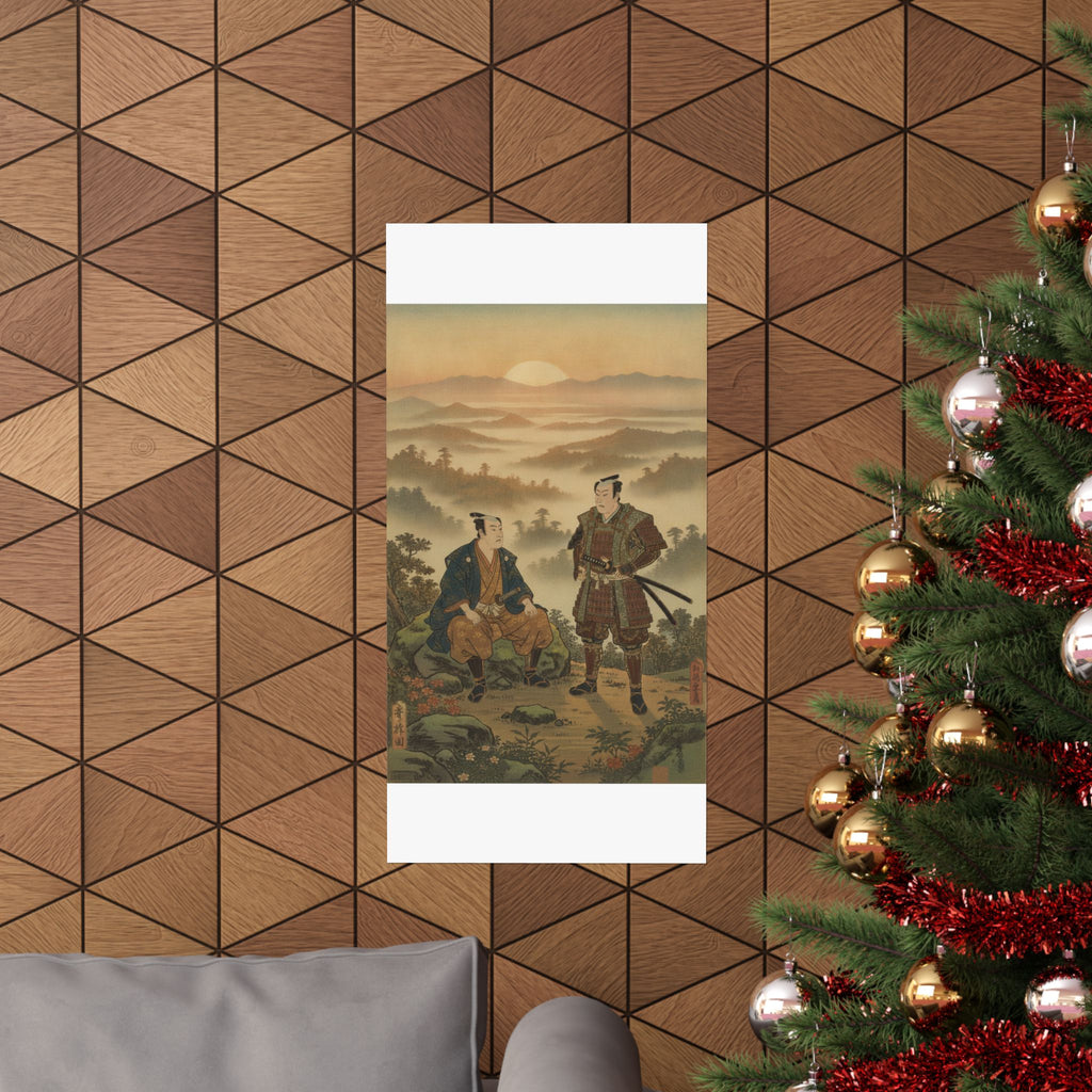 Scenic Nature — A Daimyo Talking To One Of His Retainers — Matte Poster