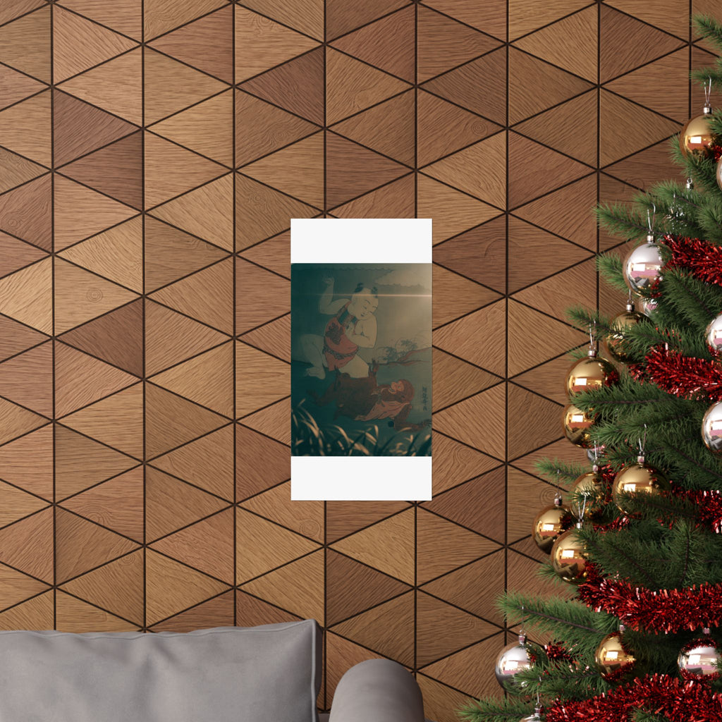 Cinematic — Boy And Monkey Playing — Matte Poster