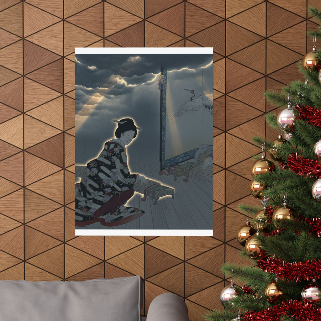 Dramatic Storm — Chiyoda Castle (Album Of Women) — Matte Poster