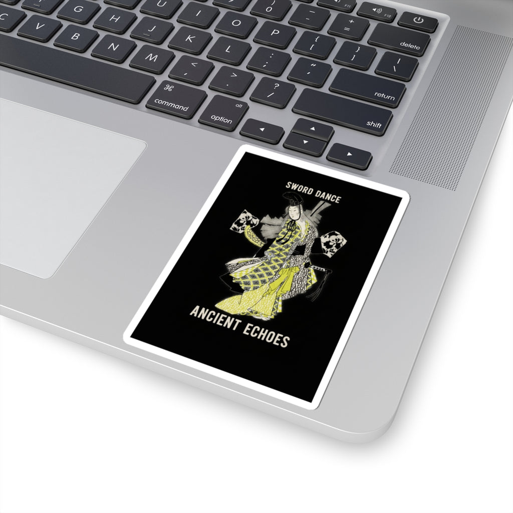 Streetwear Collage — Dancing Girl Wearing A Sword — Kiss-Cut Sticker