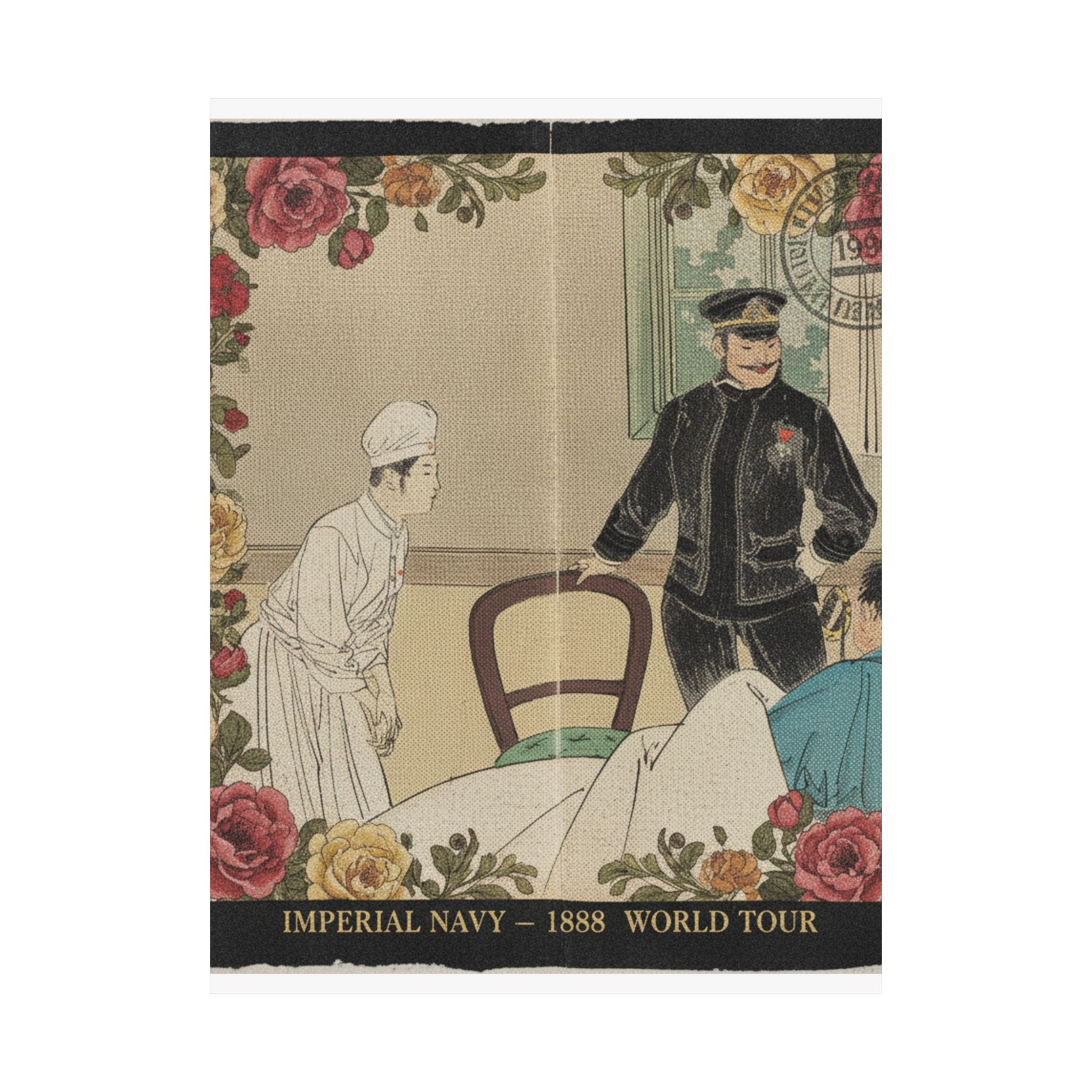 Vintage Bootleg — The Torpedo Officer (Suirai Shikan), Frontispiece Illustration From The Literary — Matte Poster