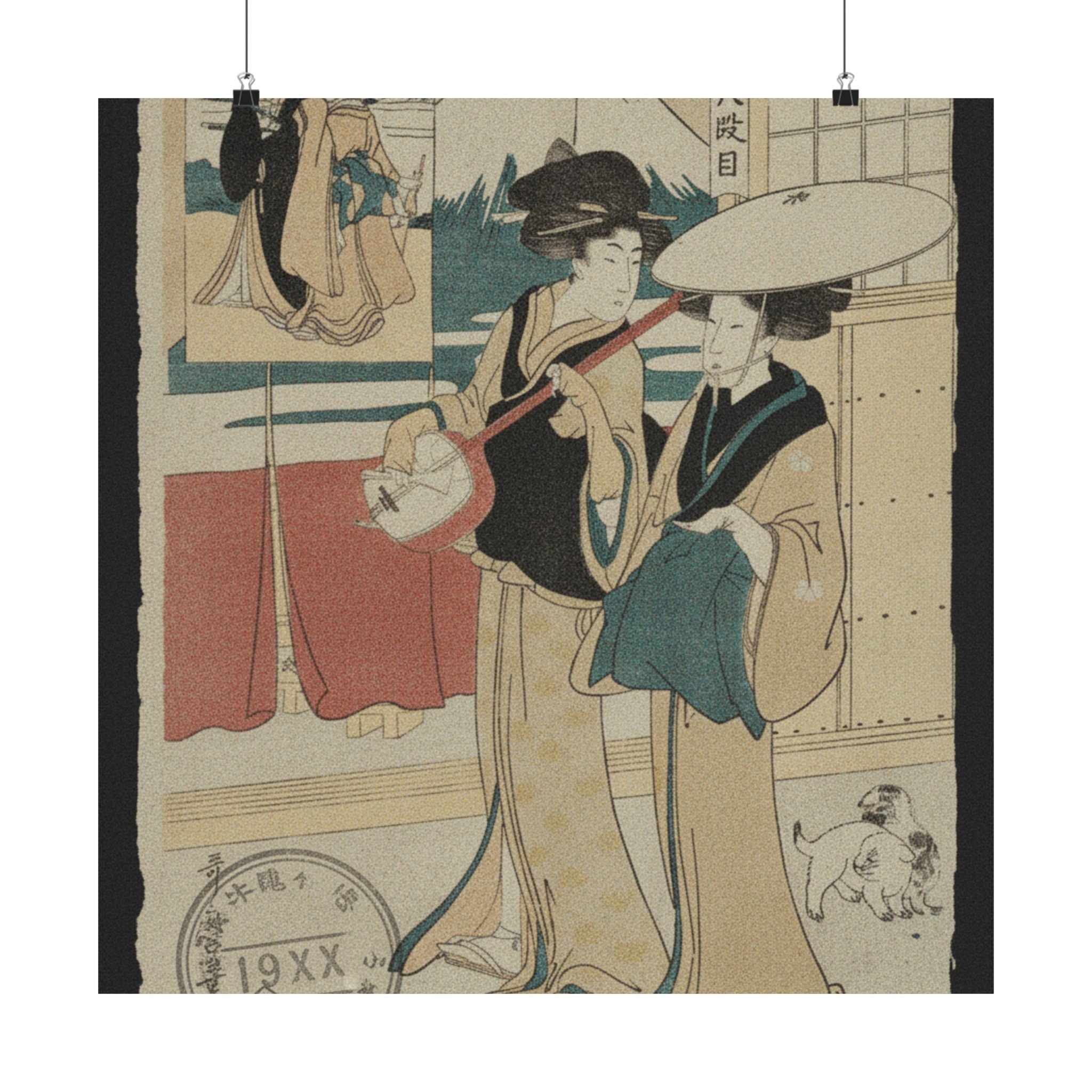Vintage Bootleg — Two Tori-Oi, Or Itinerant Women Musicians Of The Eta Class — Matte Poster