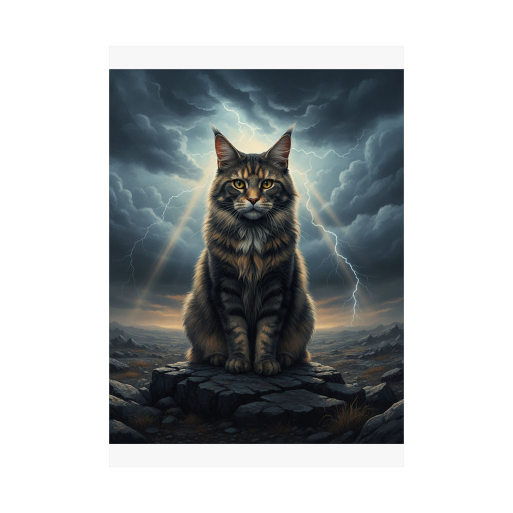 Dramatic Storm — Cat — Matte Poster