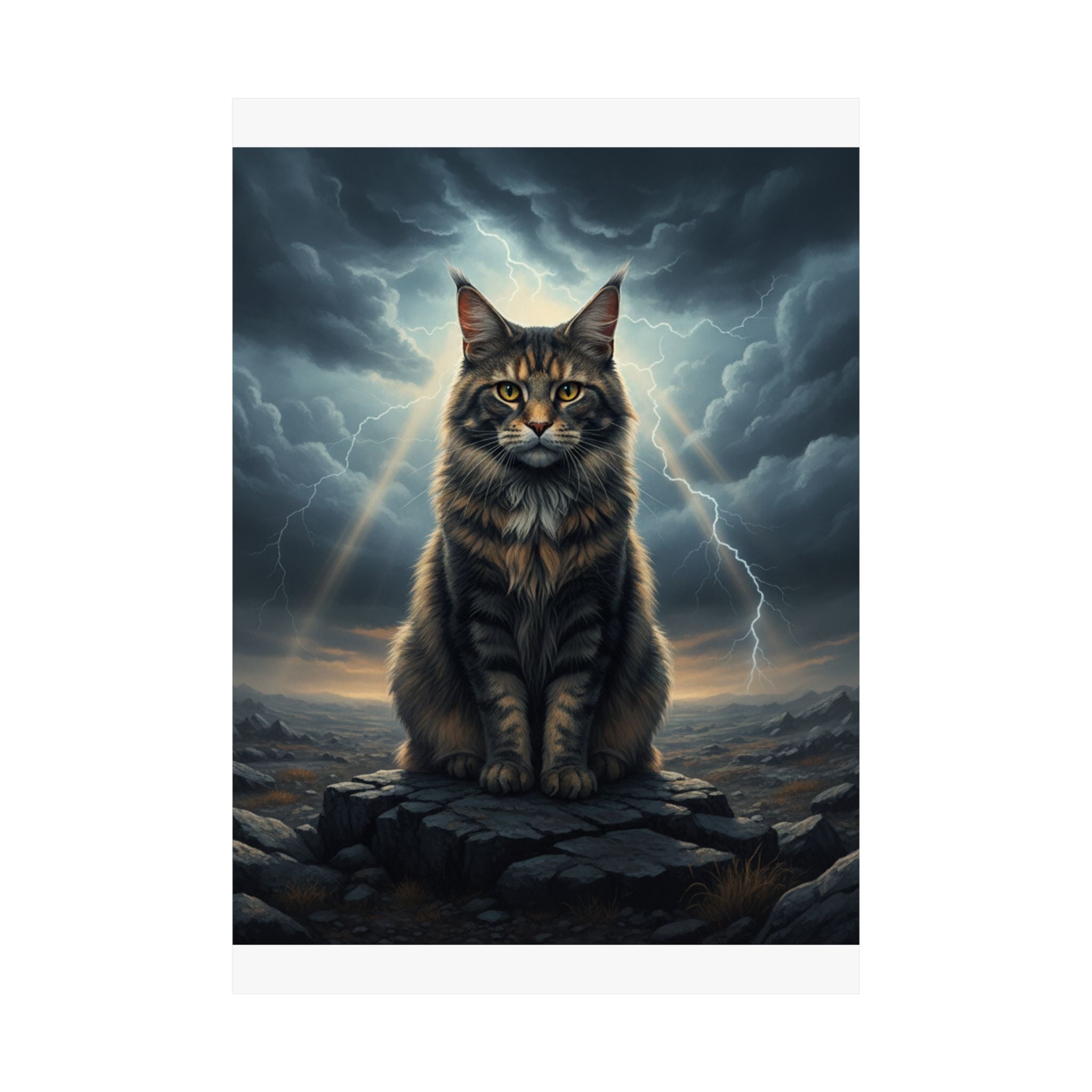 Dramatic Storm — Cat — Matte Poster