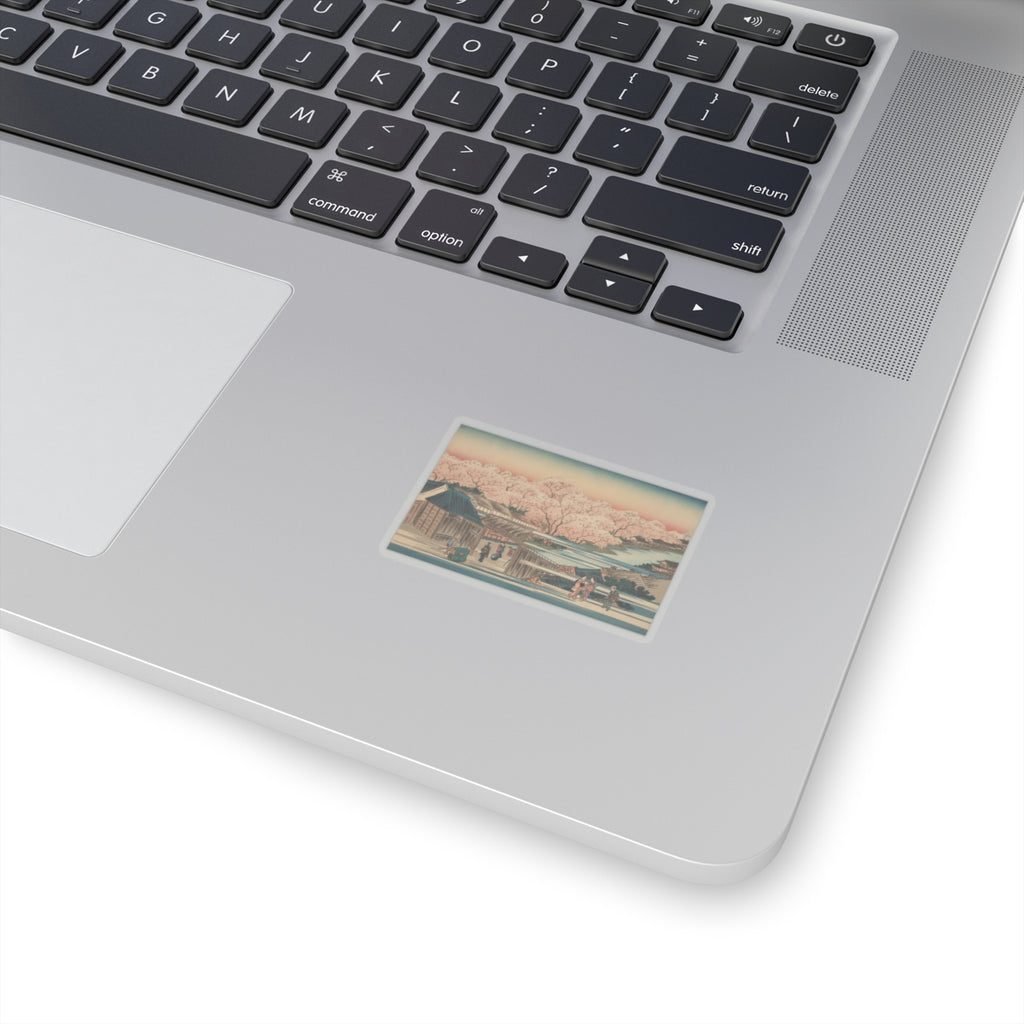Scenic Nature — Morning Cherries At Yoshiwara — Kiss-Cut Sticker