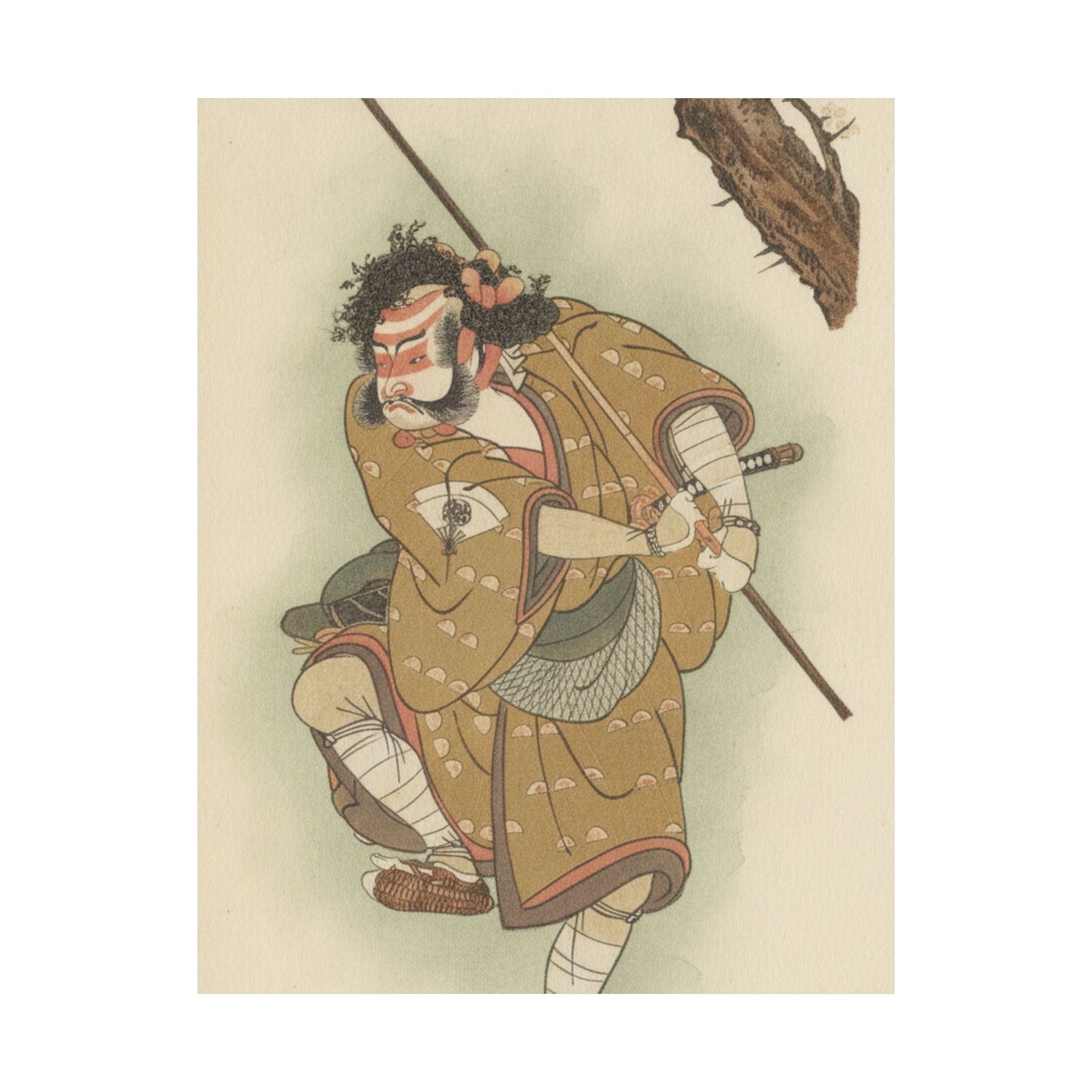Botanical — Onoe Matsusuke In The Role Of Asahina In "Edo No Haru Meisho Soga" — Matte Poster