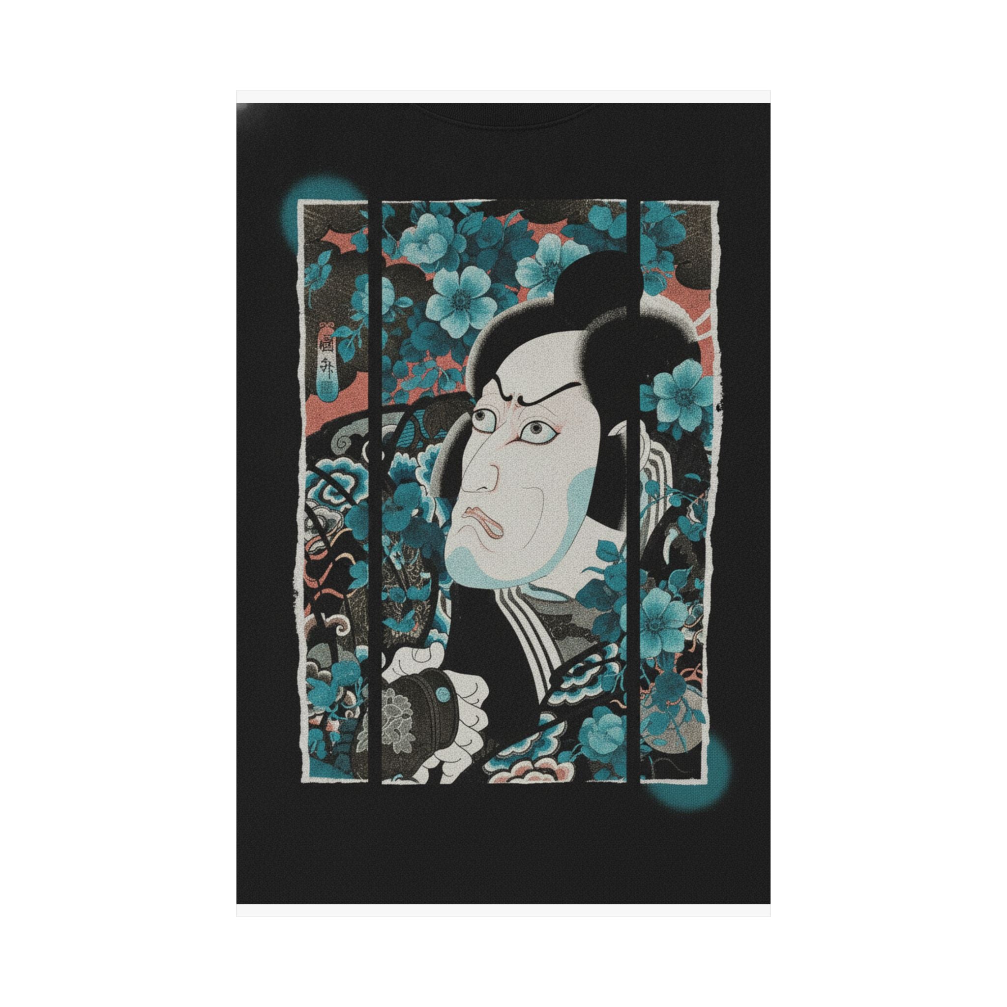 Streetwear Collage — Kabuki Actor Ichikawa Ebizō V As Kumagai Jirō Naozane — Matte Poster