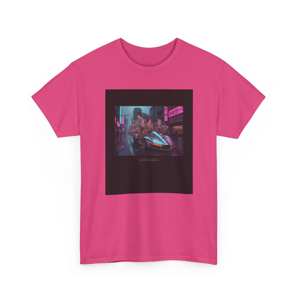 Neon Cyberpunk Supercar Night Street Graphic Tee