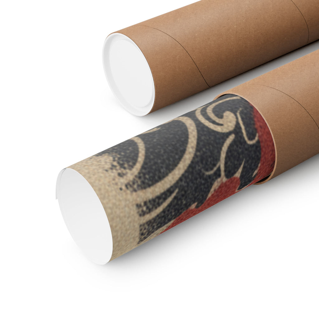 Japanese Street — Golden Pheasant And Pine Shoots In Snow — Matte Poster