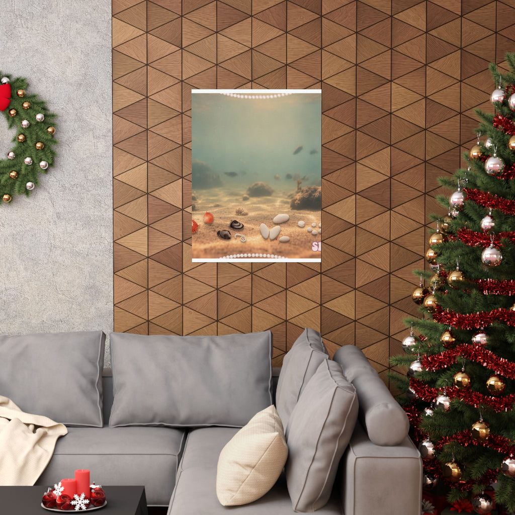 Scenic Nature — Shells Under Water — Matte Poster