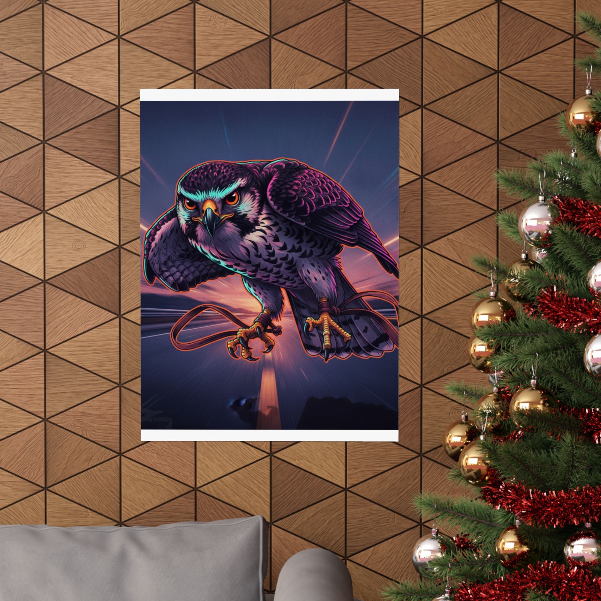 Fast Furious — Hawk Tied To Perch — Matte Poster