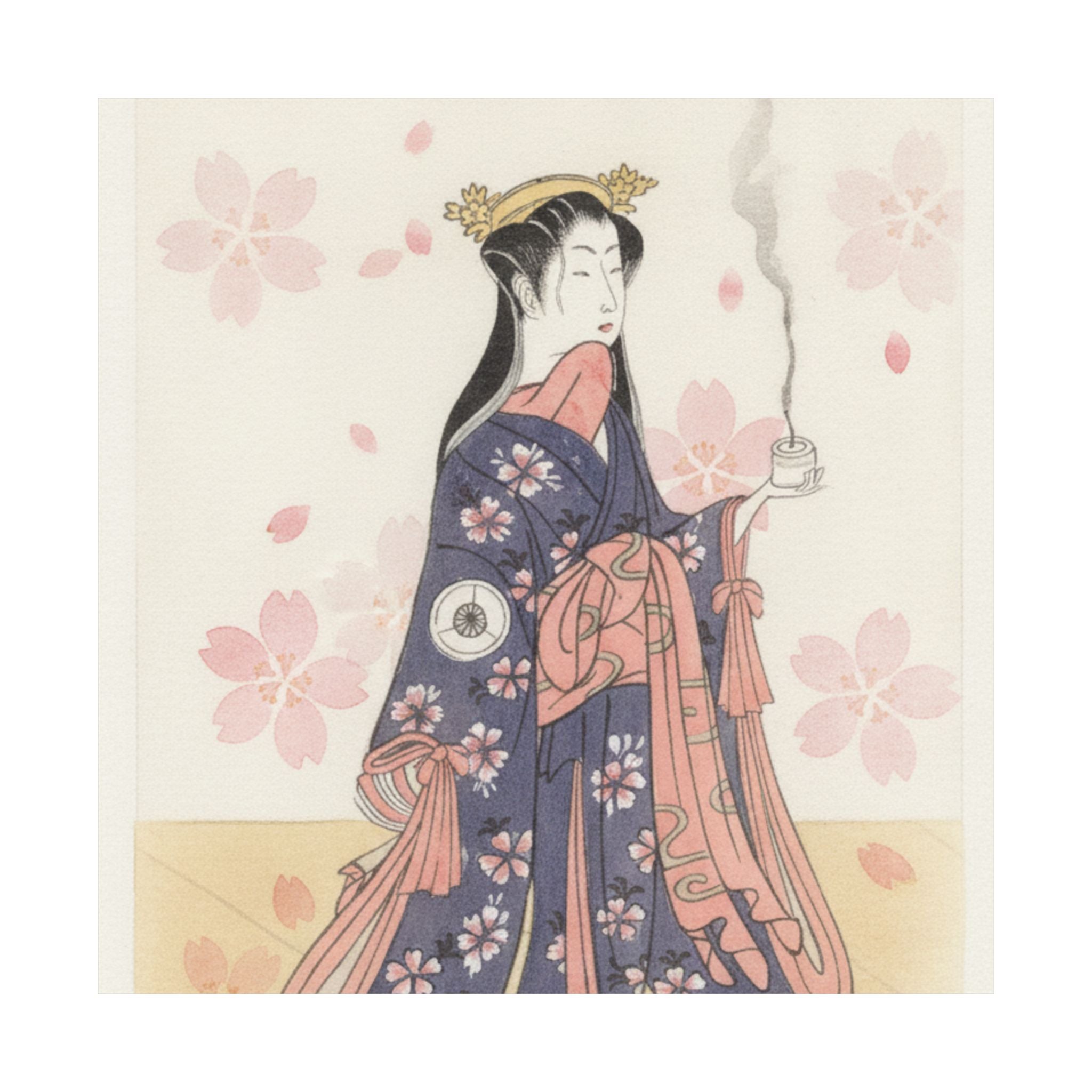 Watercolor — The Actor Iwai Hanshirō Iv As Sakura Hime, The Cherry Princess — Matte Poster