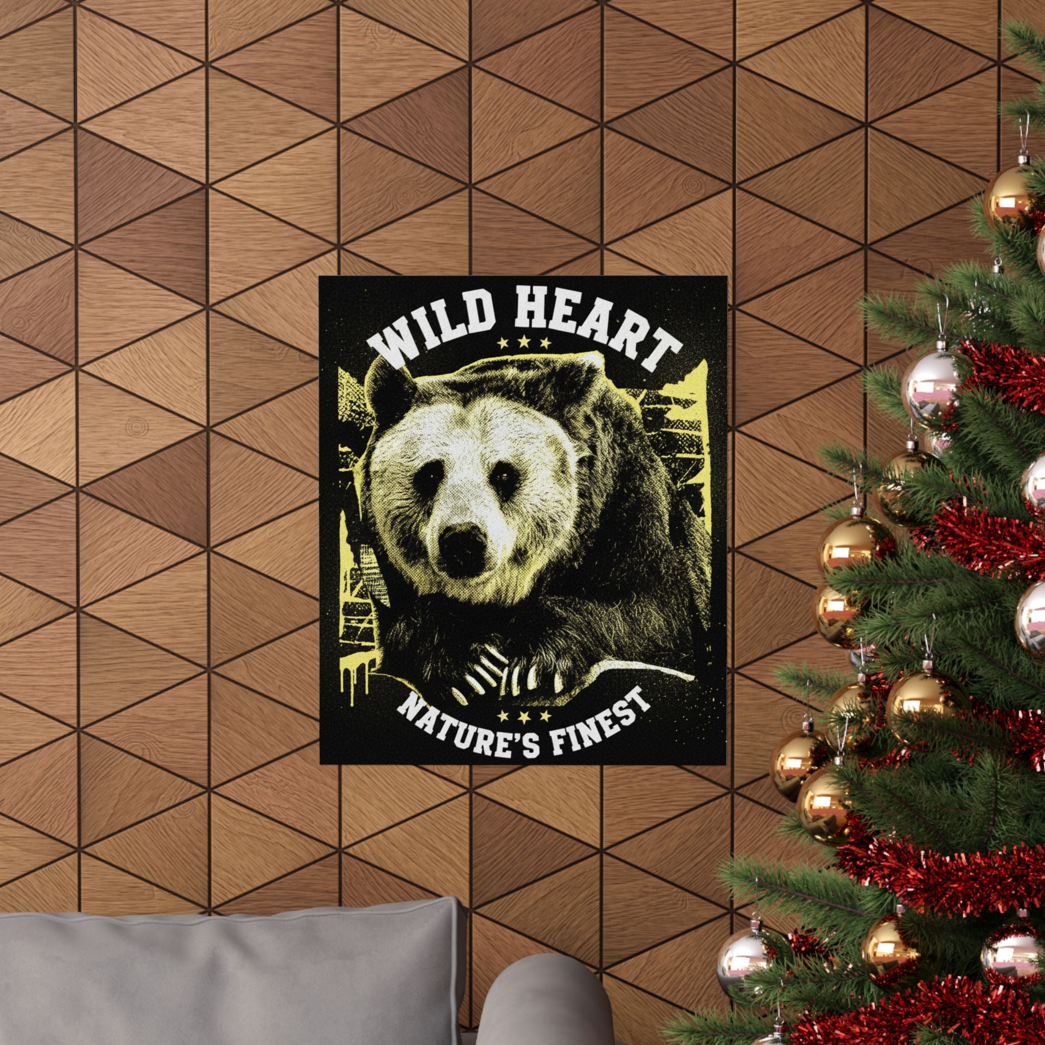 Streetwear Collage — Bear — Matte Poster