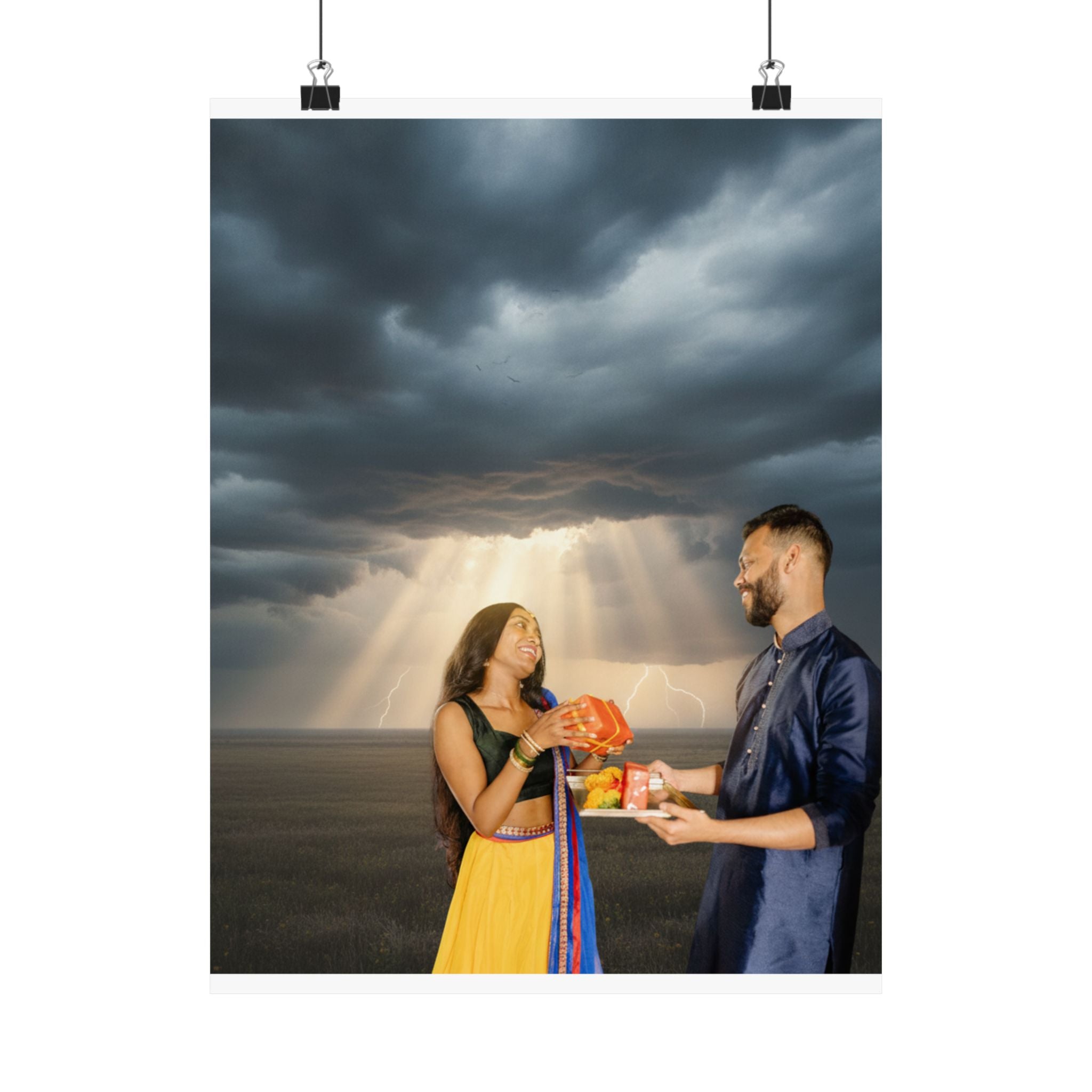 Dramatic Storm — Person — Matte Poster