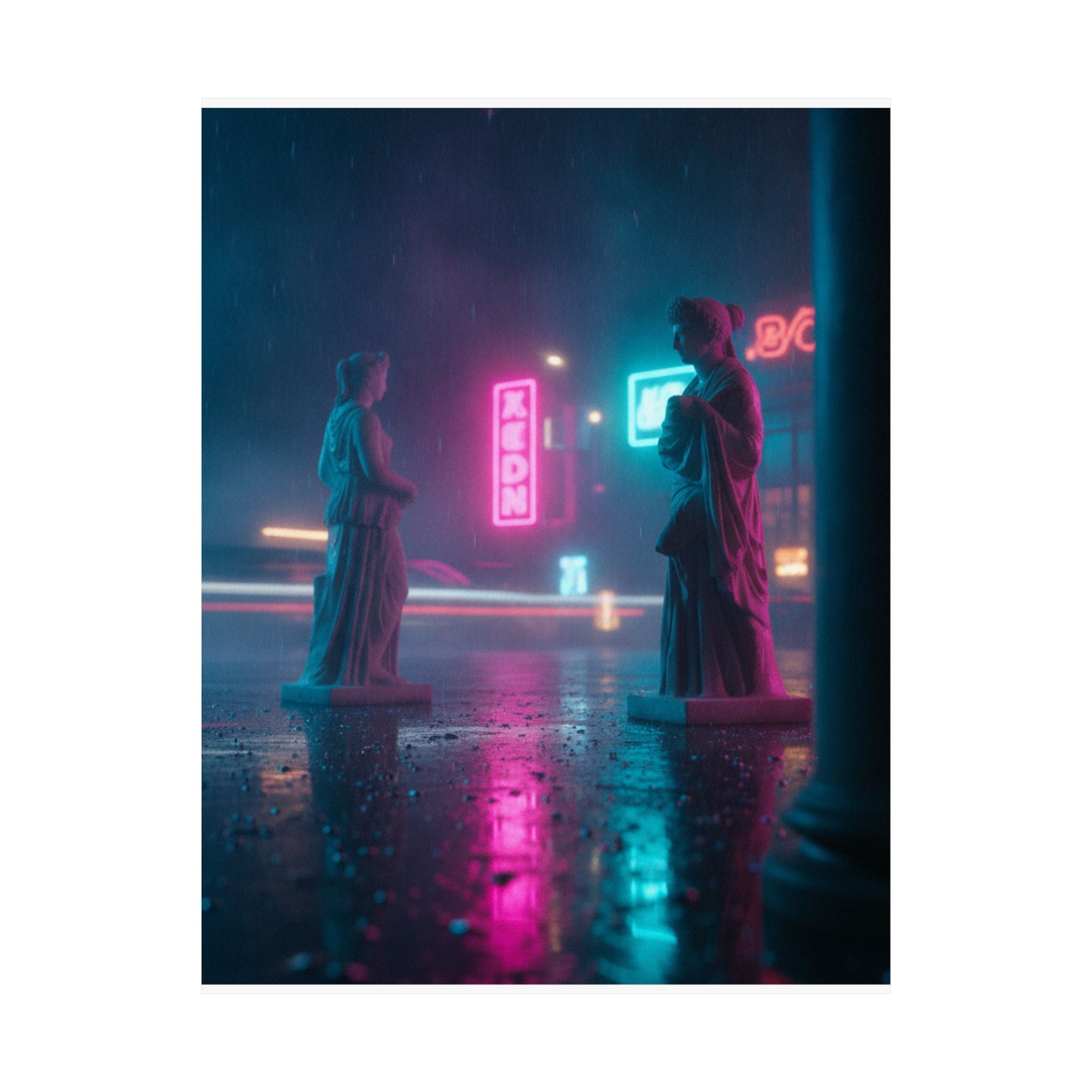 Neon Noir — Person — Matte Poster