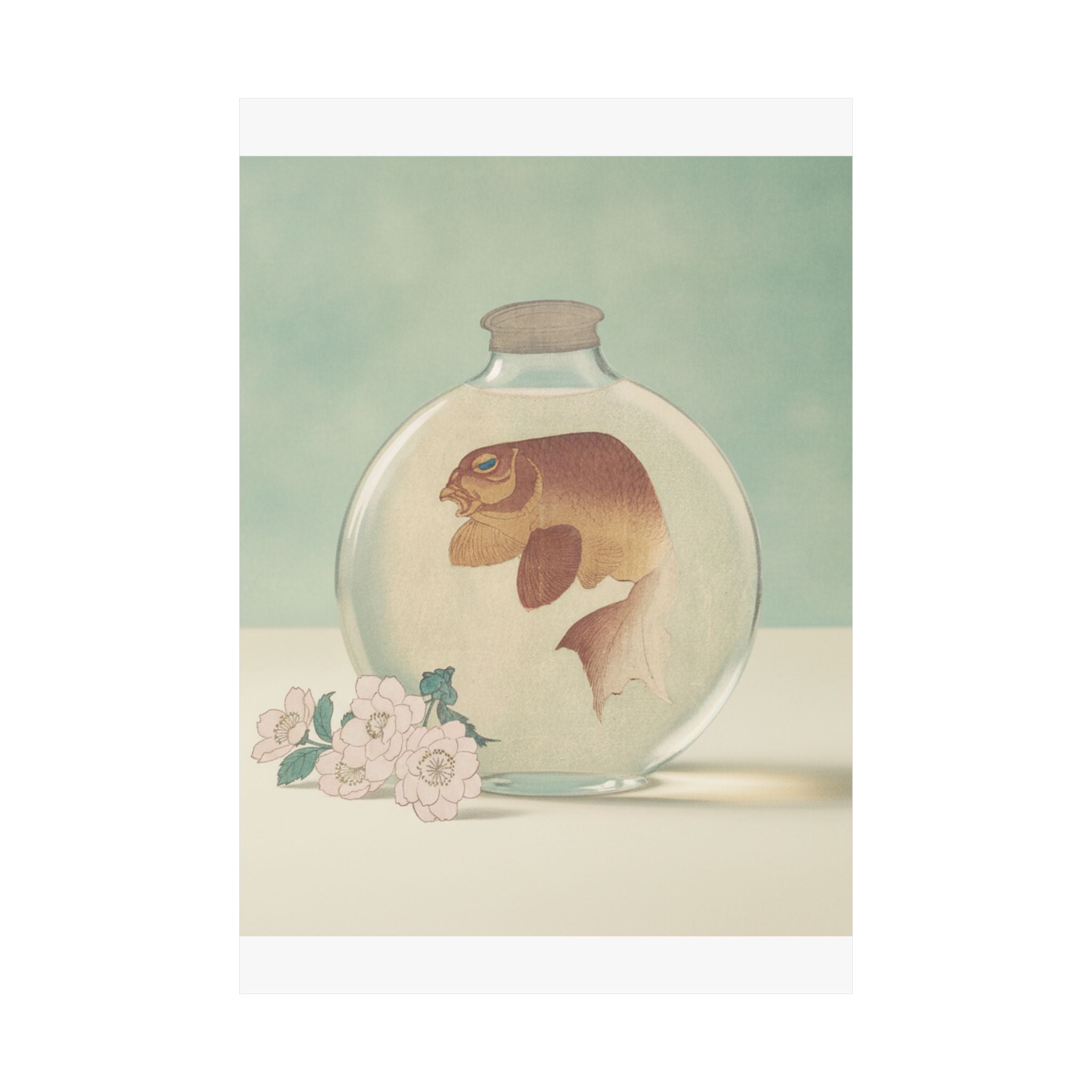 Product Marketing — Gold-Fish In A Glass Bottle — Matte Poster