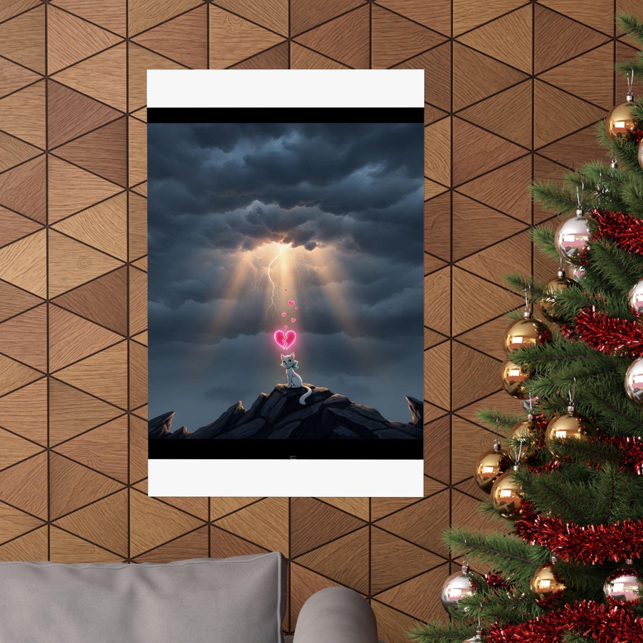Dramatic Storm — Cat — Matte Poster