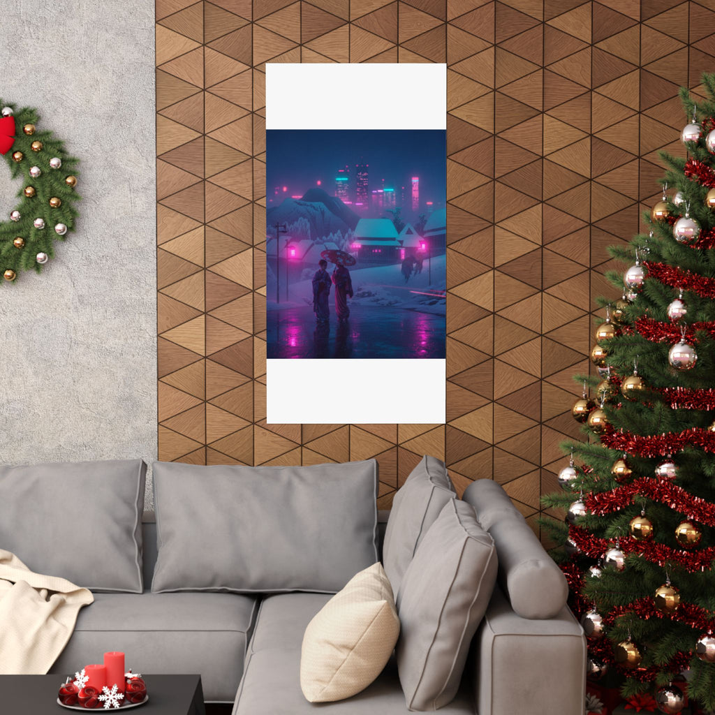 Neon Noir — Evening Snow — Matte Poster