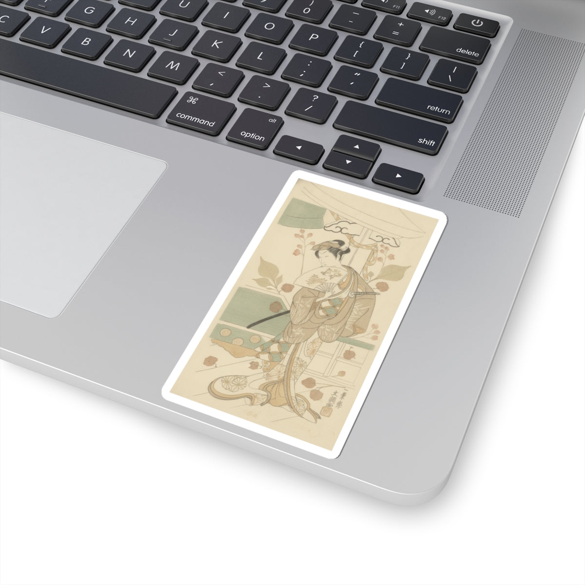 Botanical — The Actor Ichikawa Uzayemon Ix 1724–1785 In A Female Role — Kiss-Cut Sticker