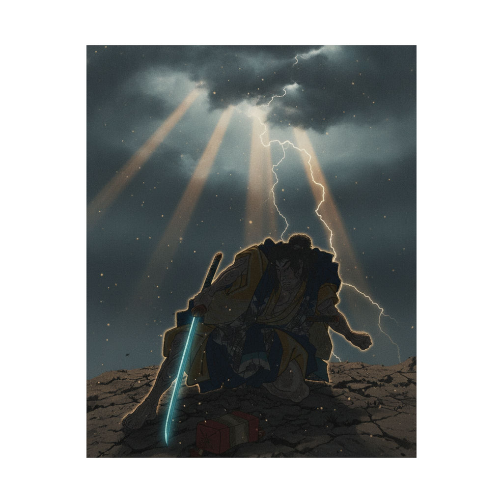 Dramatic Storm — “‘A Molted Cicada Shell’ (Utsusemi): Soga Gorō Tokimune,” From The Series Scenes — Matte Poster