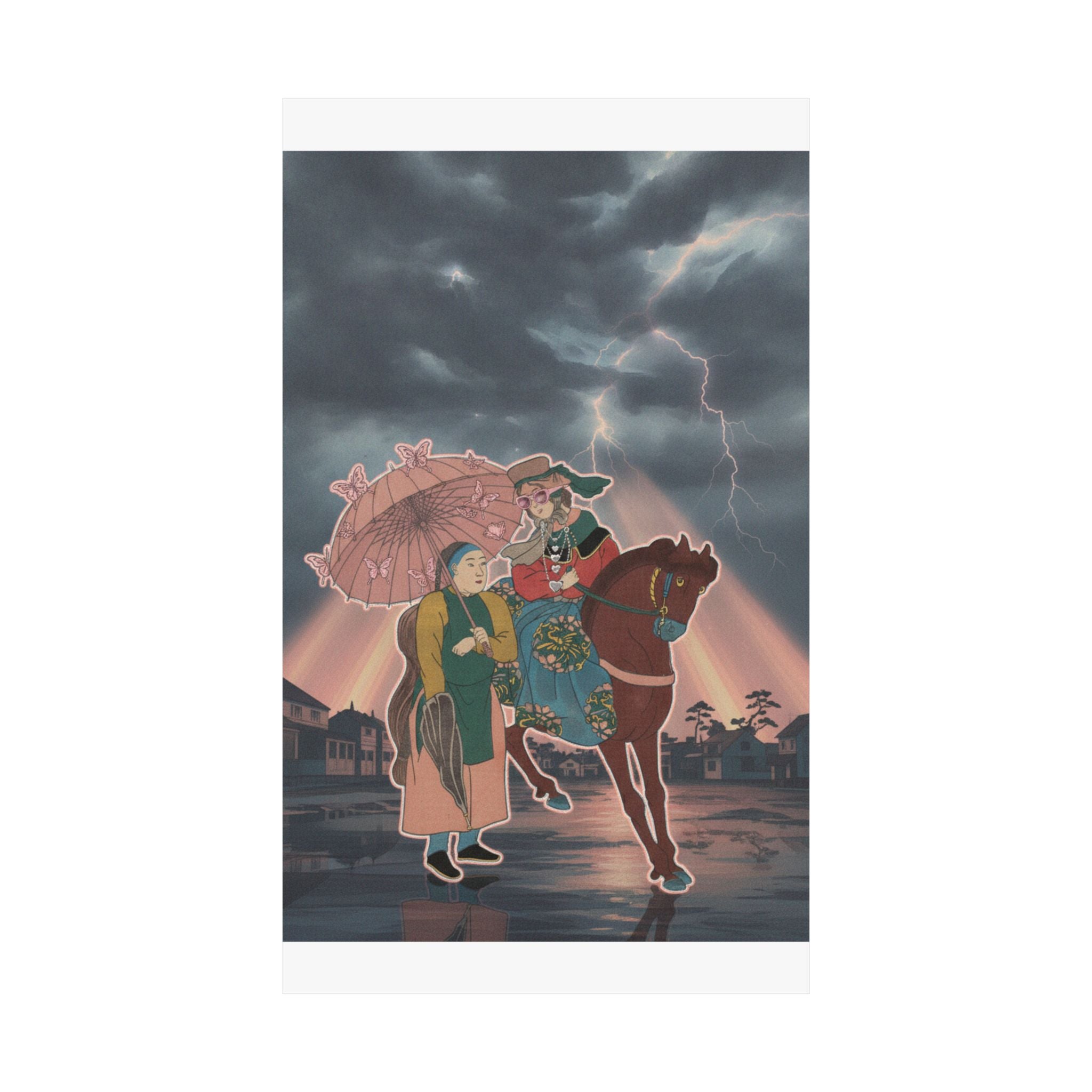 Dramatic Storm — An English Woman With A Chinese Servant In The Foreign District, From The Series — Matte Poster