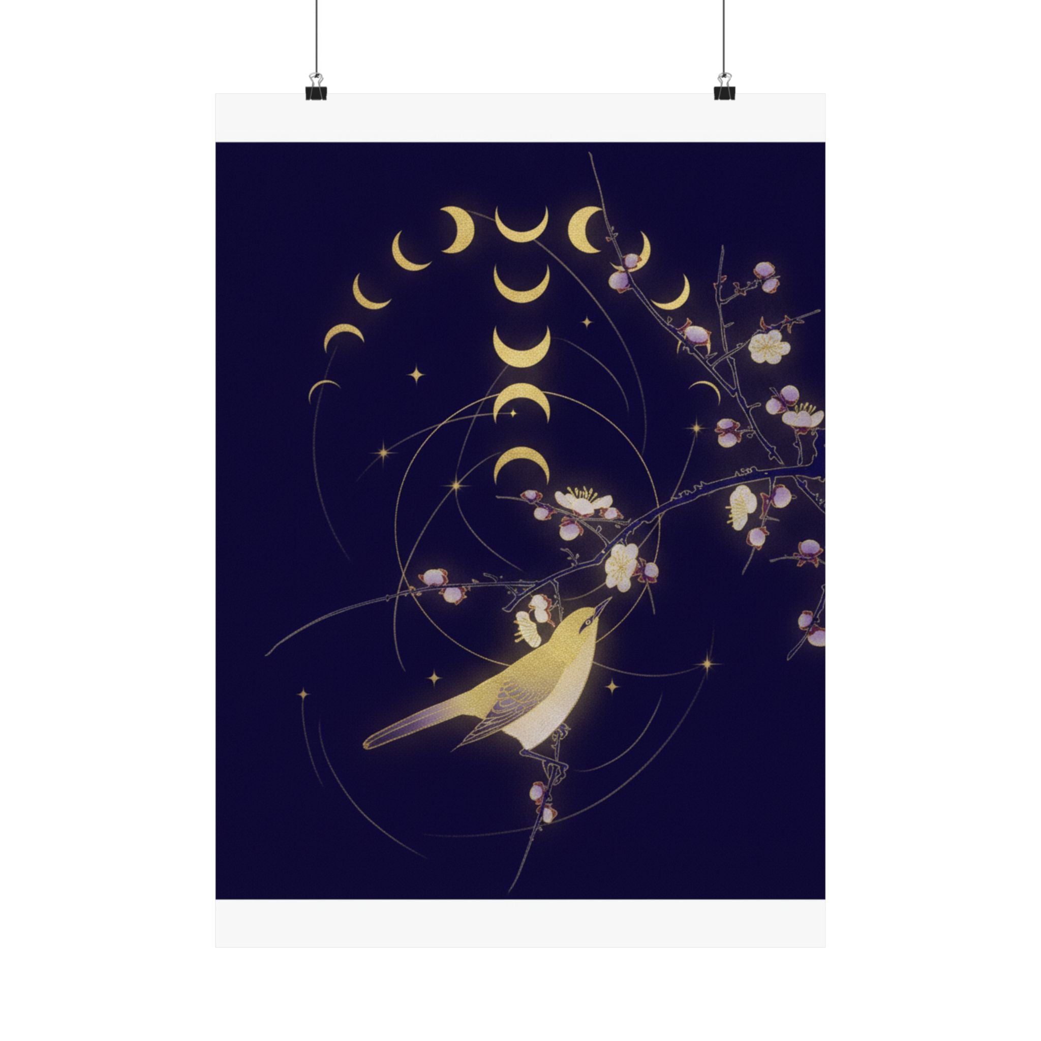 Celestial — New Moon; Nightingale On A Plum Branch — Matte Poster