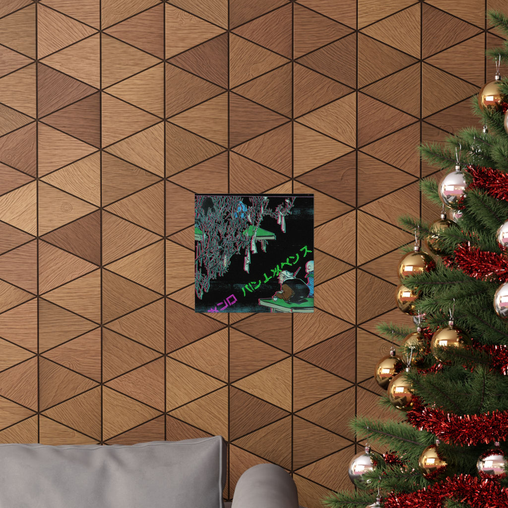 Glitch Culture — Two Pilgrims Gazing At A Tree Festooned With Prayers — Matte Poster
