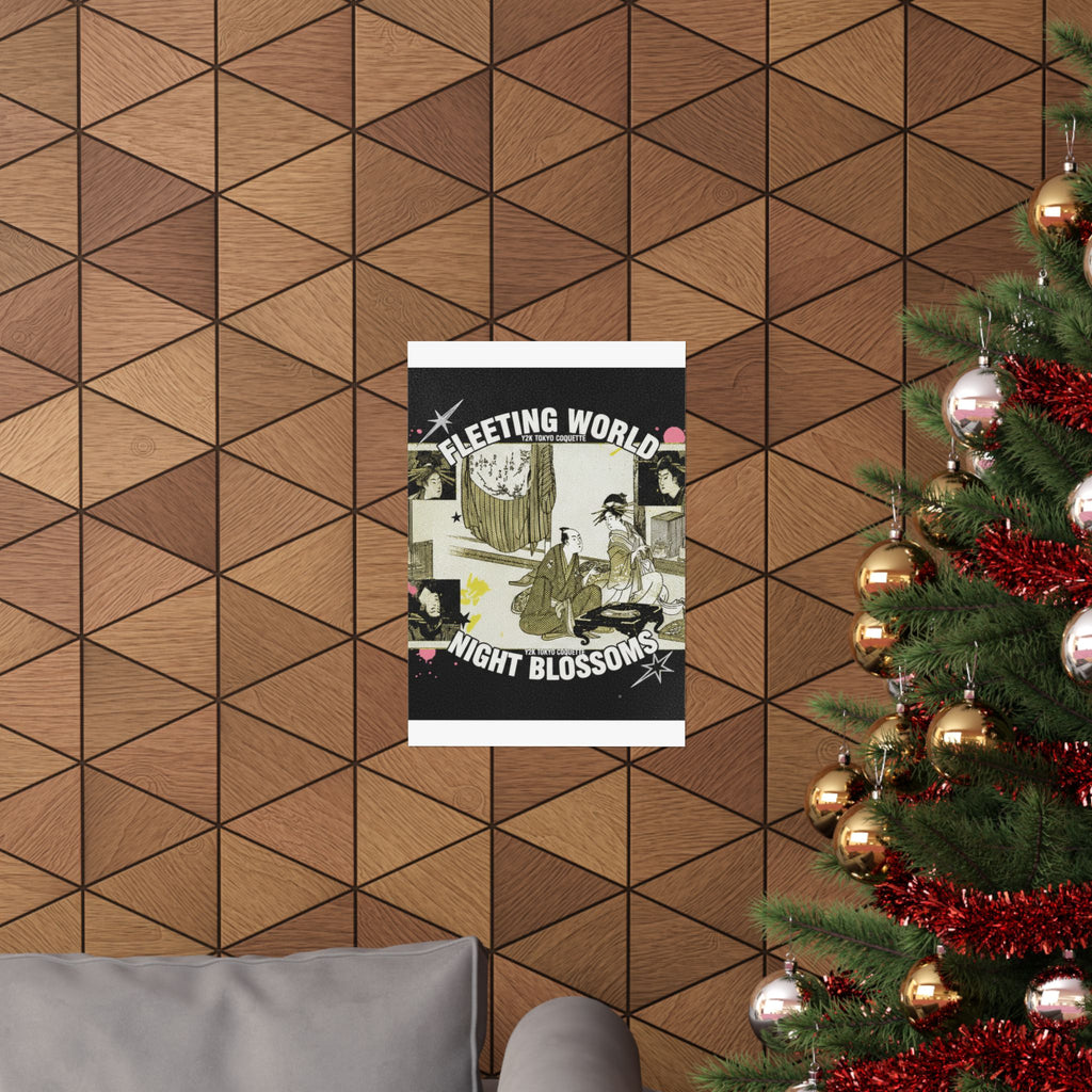 Streetwear Collage — Courtesan With Client Before A Tokonoma Alcove — Matte Poster