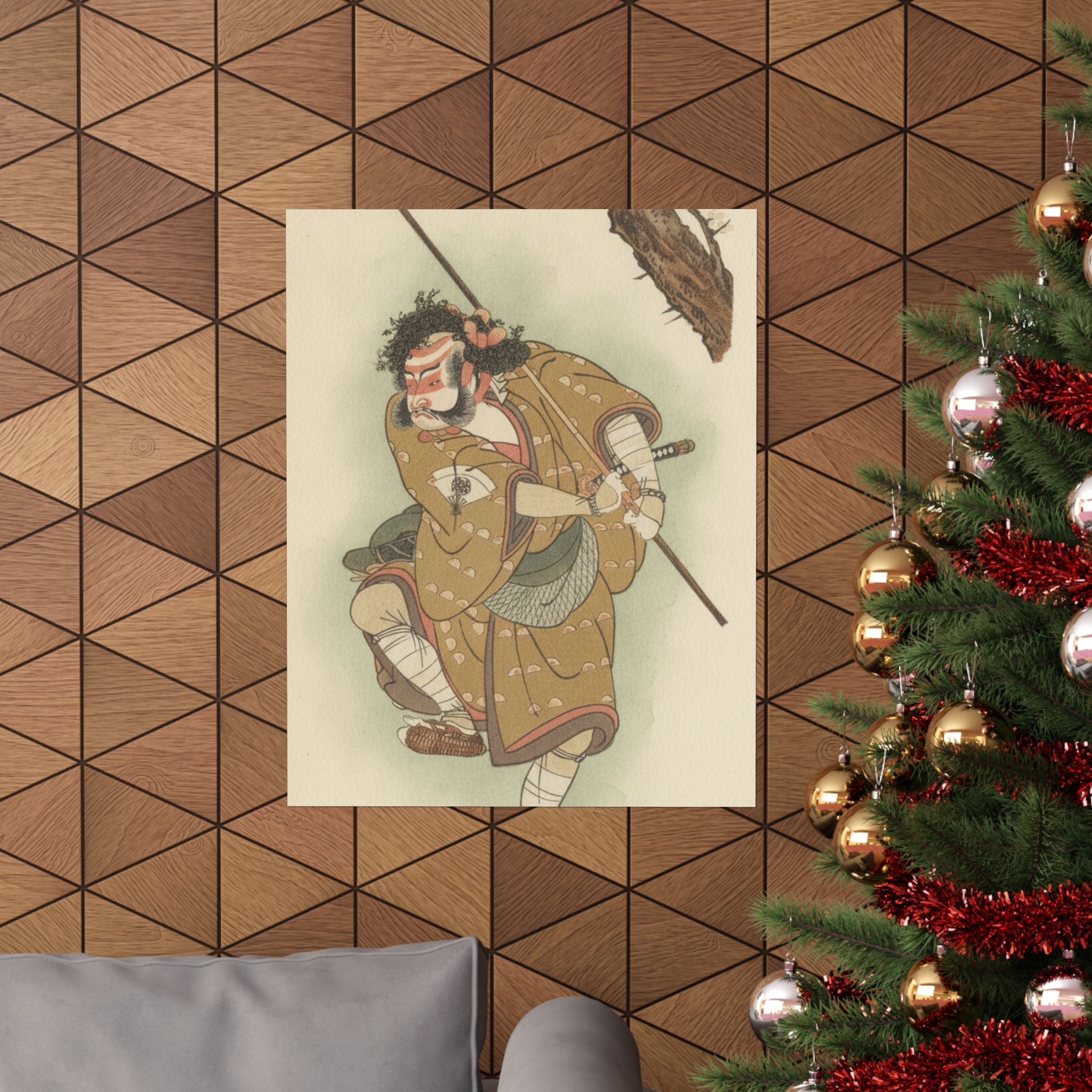 Botanical — Onoe Matsusuke In The Role Of Asahina In "Edo No Haru Meisho Soga" — Matte Poster